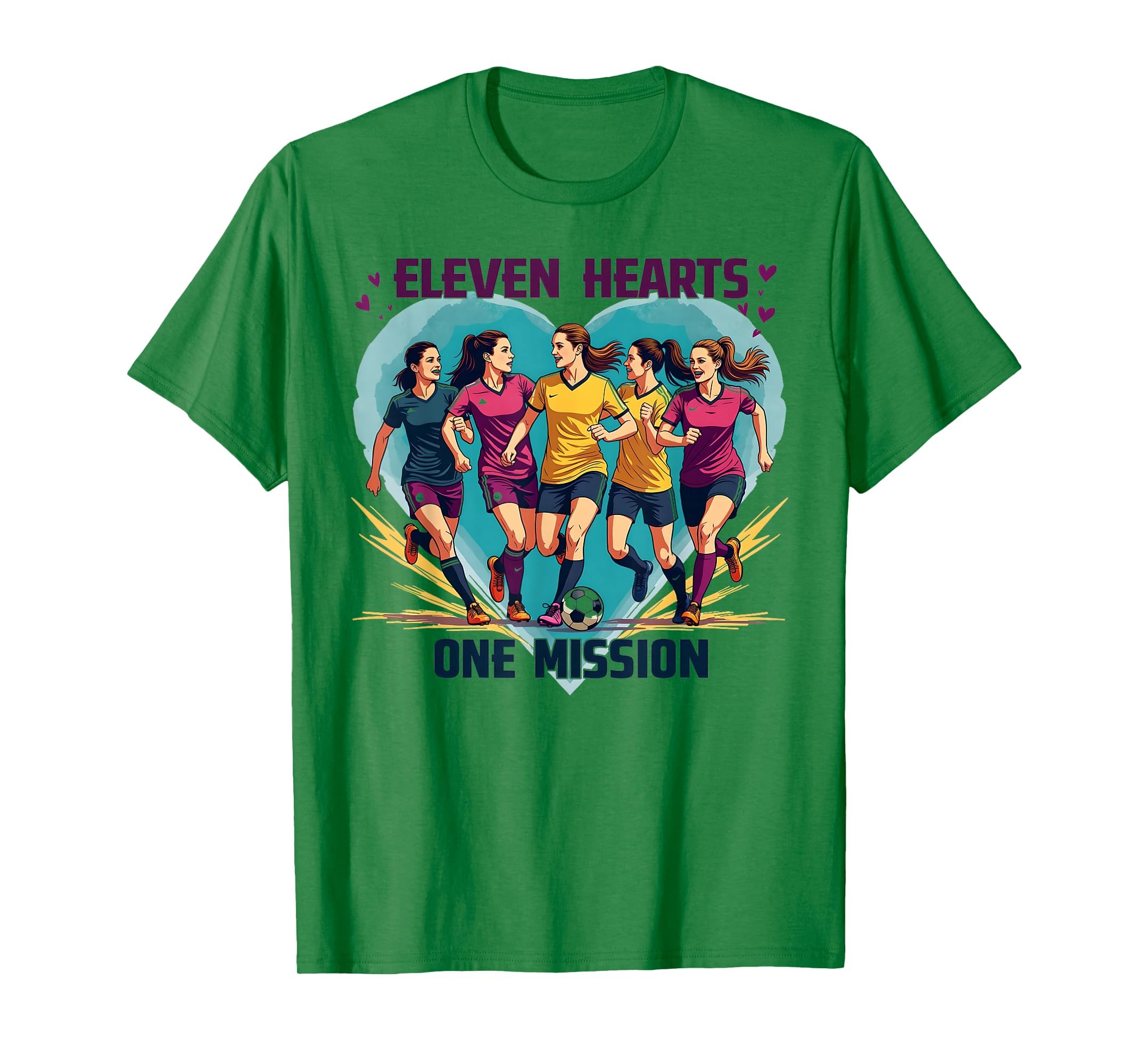 Eleven Hearts One Mission Soccer T-Shirt - Graphic Print Men Women - T-Shirt, Sweatshirt, Hoodie