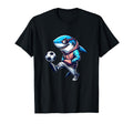 Shark Soccer Player Street Football Vibe T-Shirt - Minimalist Print Unisex - T-Shirt, Sweatshirt, Hoodie