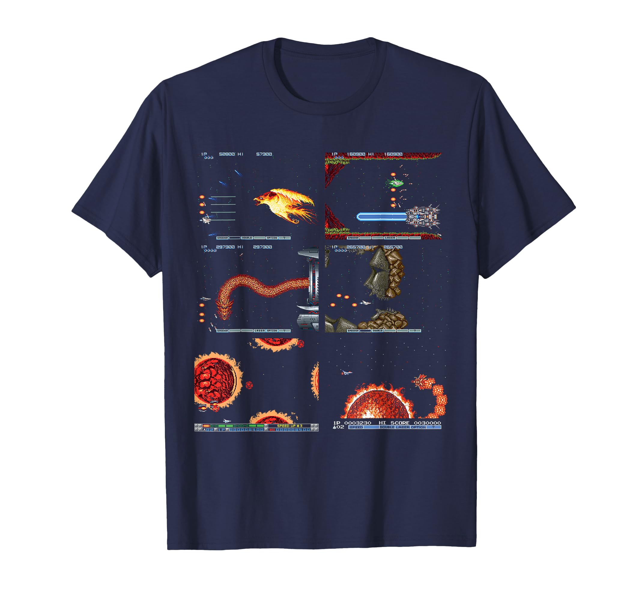 Gradius Screenshot Boss Multi Space T-Shirt - Unique Graphic Men Women - T-Shirt, Sweatshirt, Hoodie