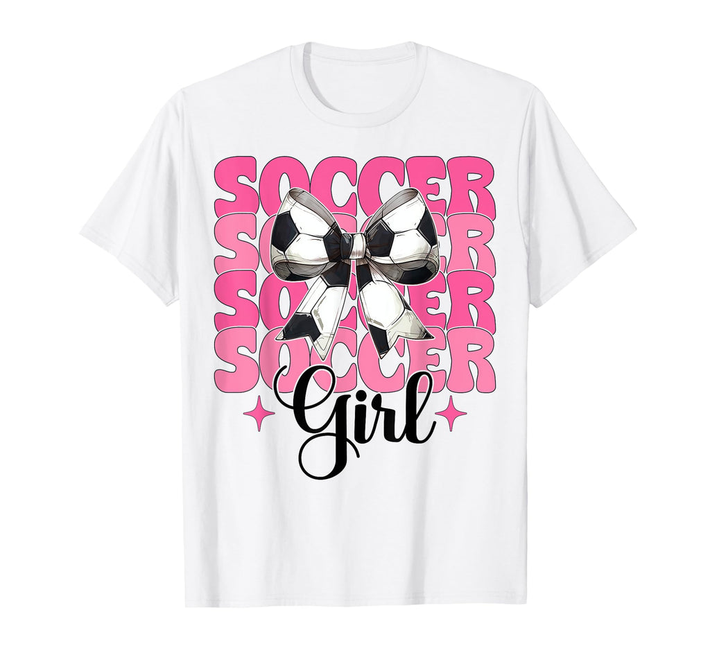 Womens Coquette Bow Ribbon Soccer Hoodie - Trendy Graphic for Adults - T-Shirt, Sweatshirt, Hoodie