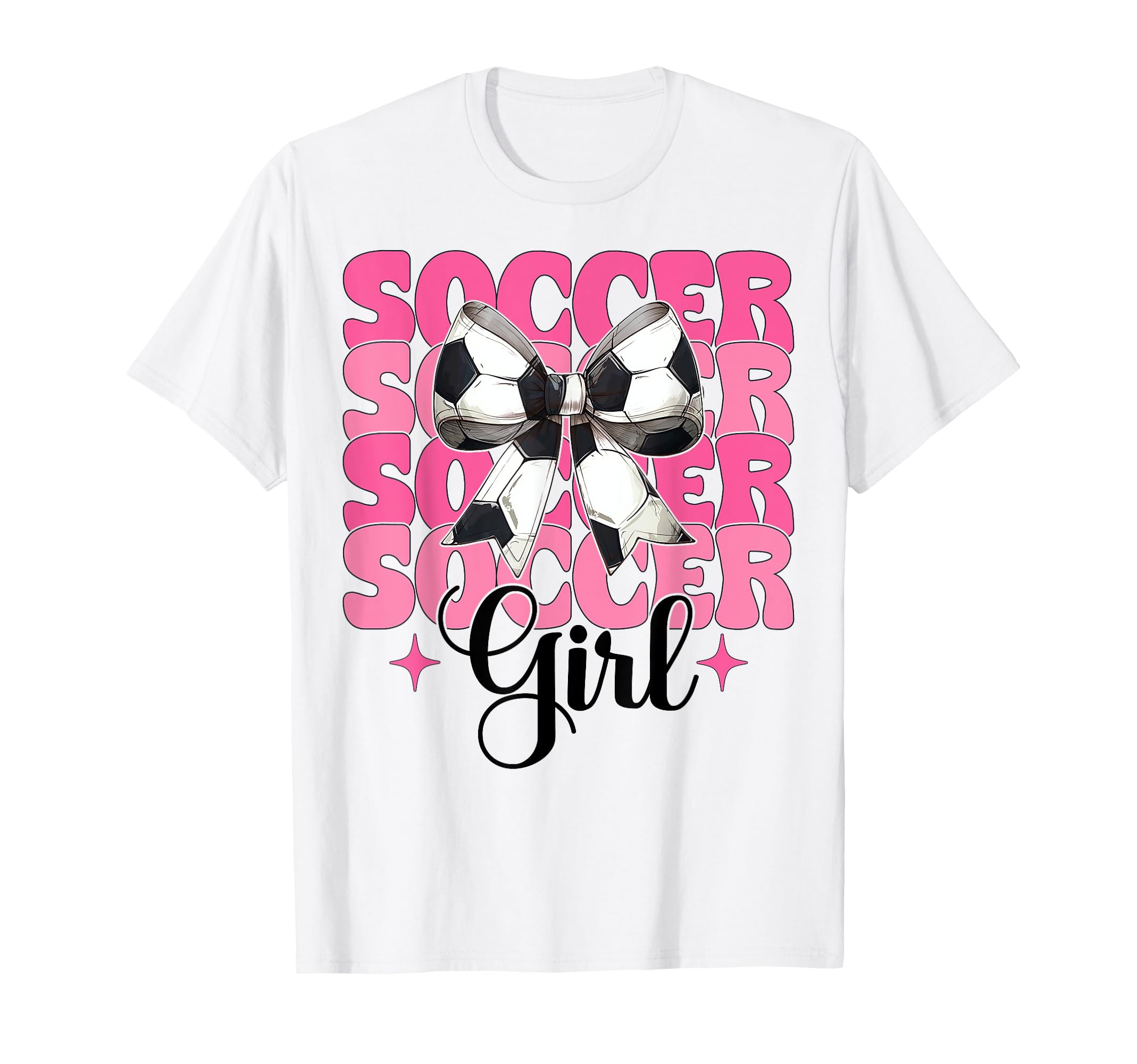 Womens Coquette Bow Ribbon Soccer Hoodie - Trendy Graphic for Adults - T-Shirt, Sweatshirt, Hoodie