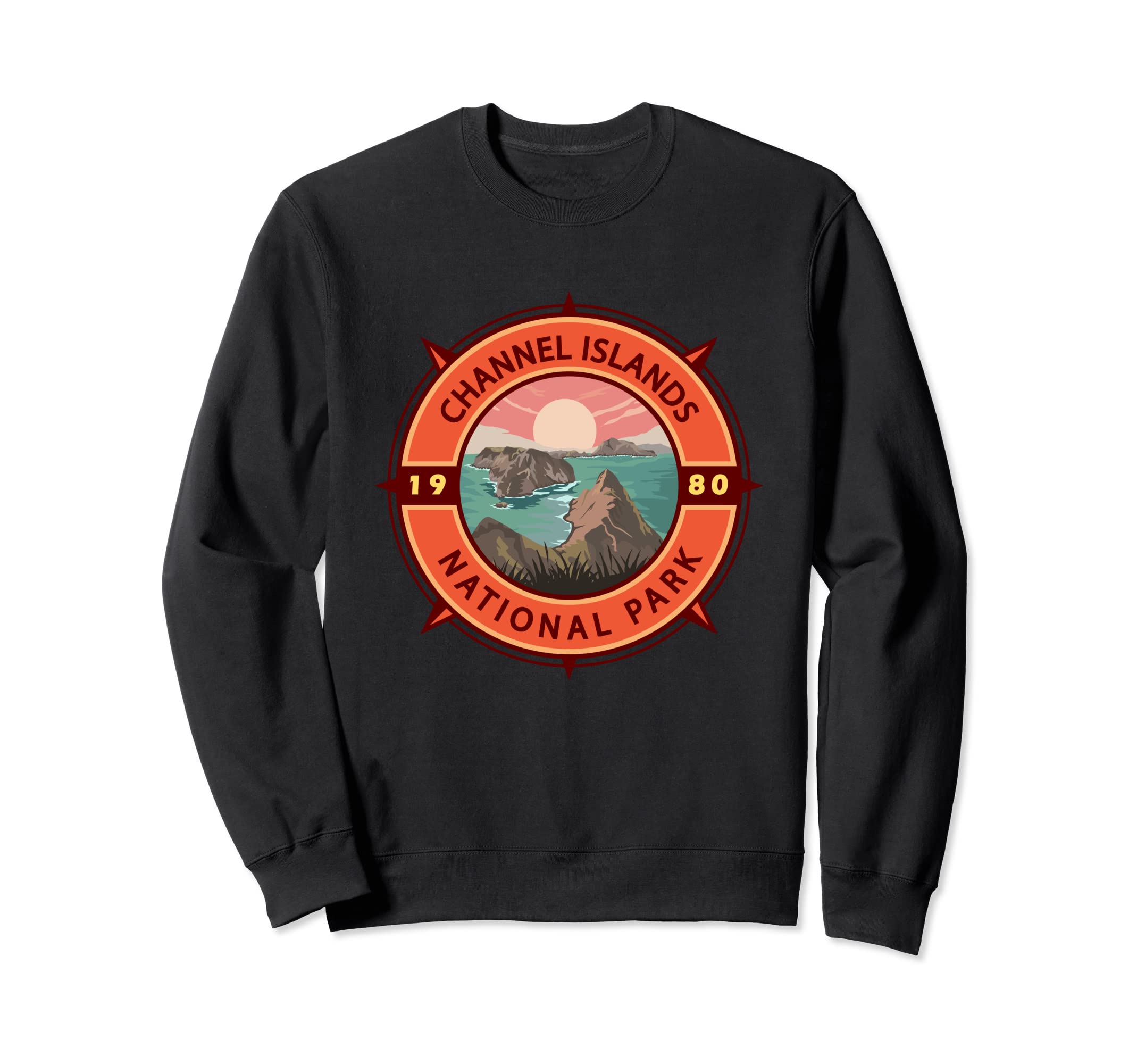 Channel Islands National Park Compass Sweatshirt - Unique Graphic Unisex - T-Shirt, Sweatshirt, Hoodie