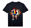Dabbing Soccer Romania Jersey Floral T-Shirt - Streetwear Style for Adults - T-Shirt, Sweatshirt, Hoodie