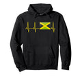Jamaica Jamaican Heartbeat Hooded Sweatshirt - Graphic Print Men Women - T-Shirt, Sweatshirt, Hoodie