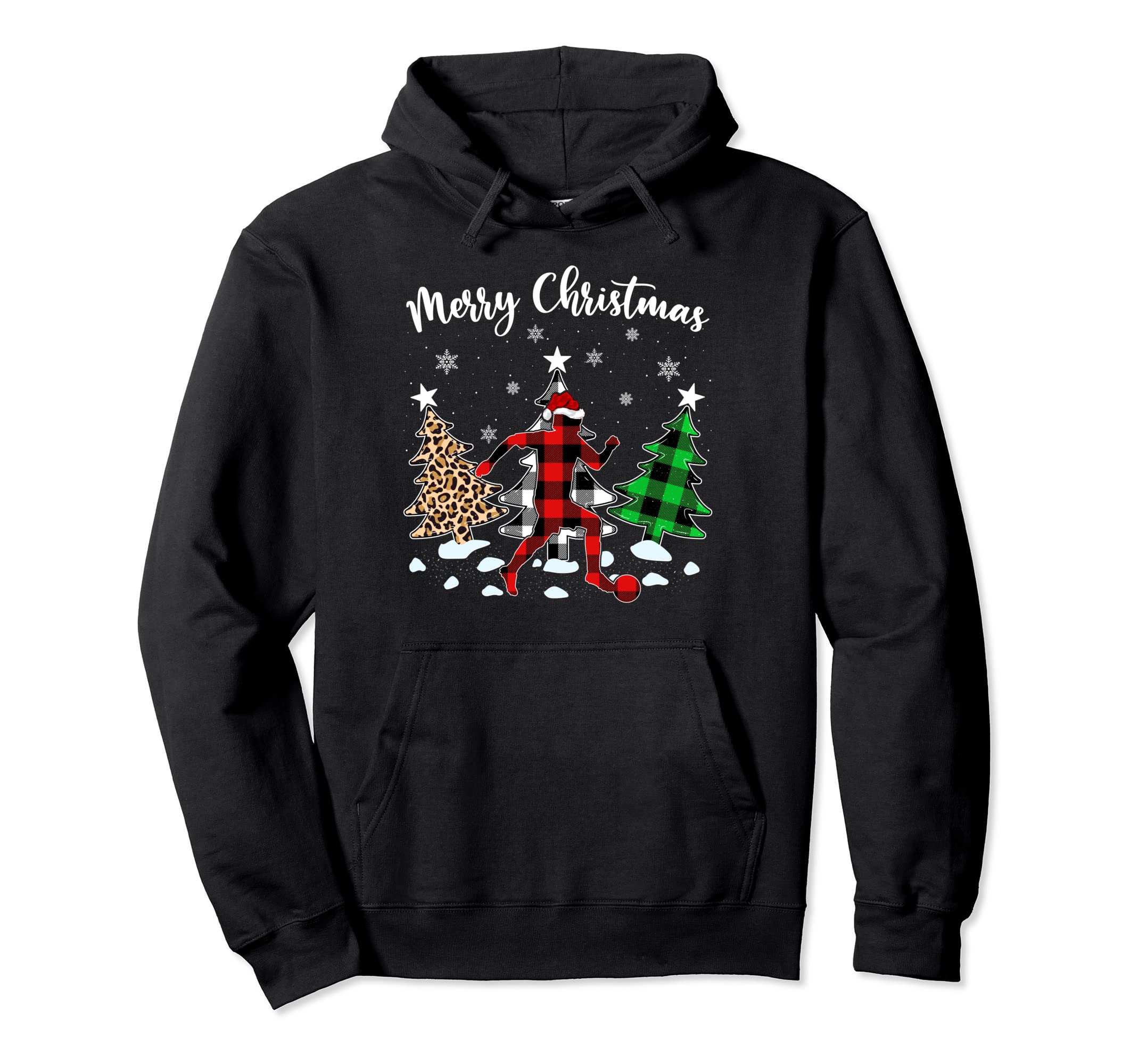 Matching Family Buffalo Plaid Soccer Hoodie - Minimalist Print for Adults - T-Shirt, Sweatshirt, Hoodie