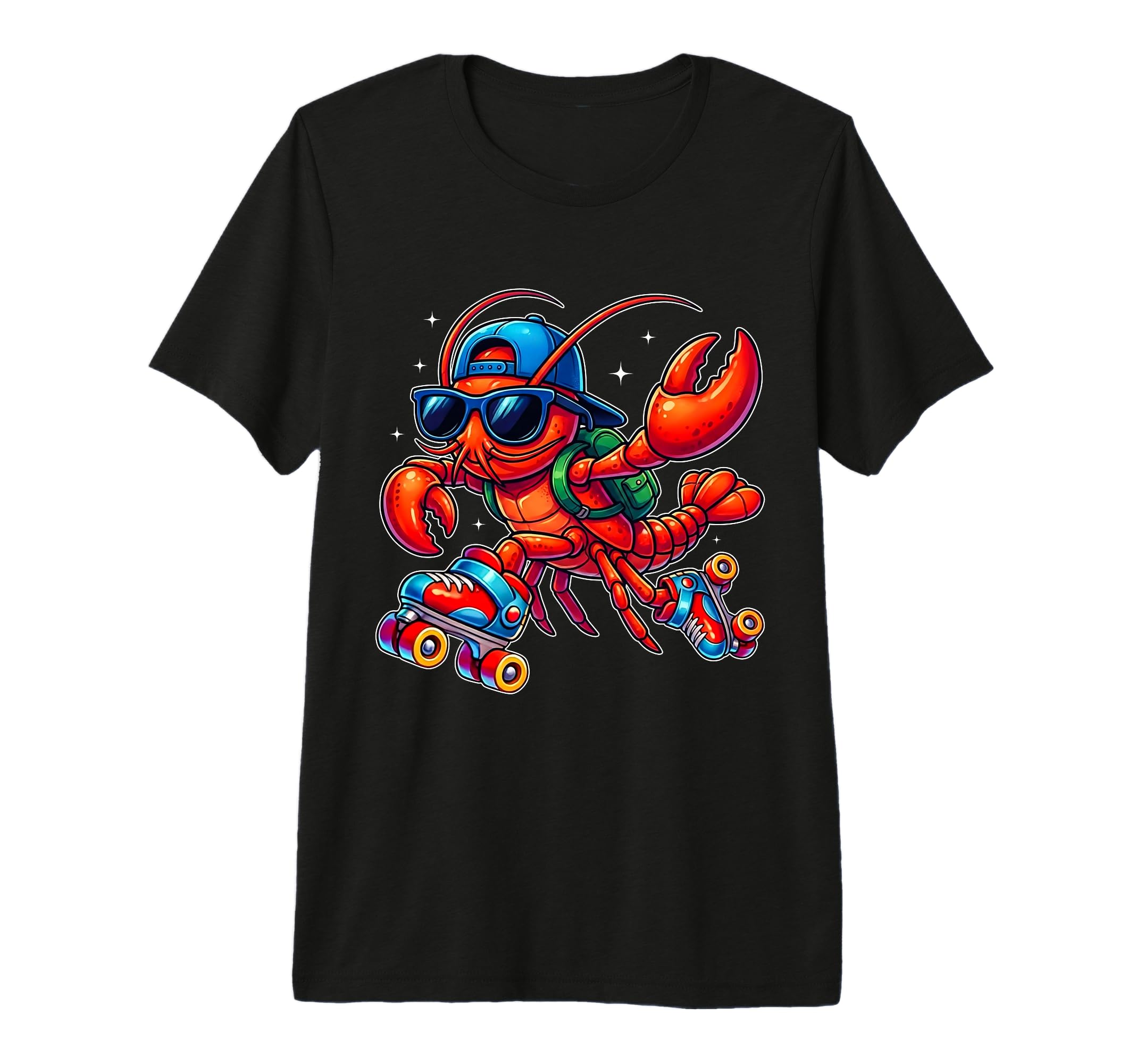 Funny Lobster Roller Skates Skater T-Shirt - Aesthetic Graphic for Adults - T-Shirt, Sweatshirt, Hoodie