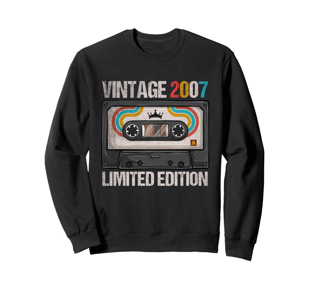 2007 Funny 18Th Birthday Cassette Sweatshirt - Custom Art Print Unisex - T-Shirt, Sweatshirt, Hoodie