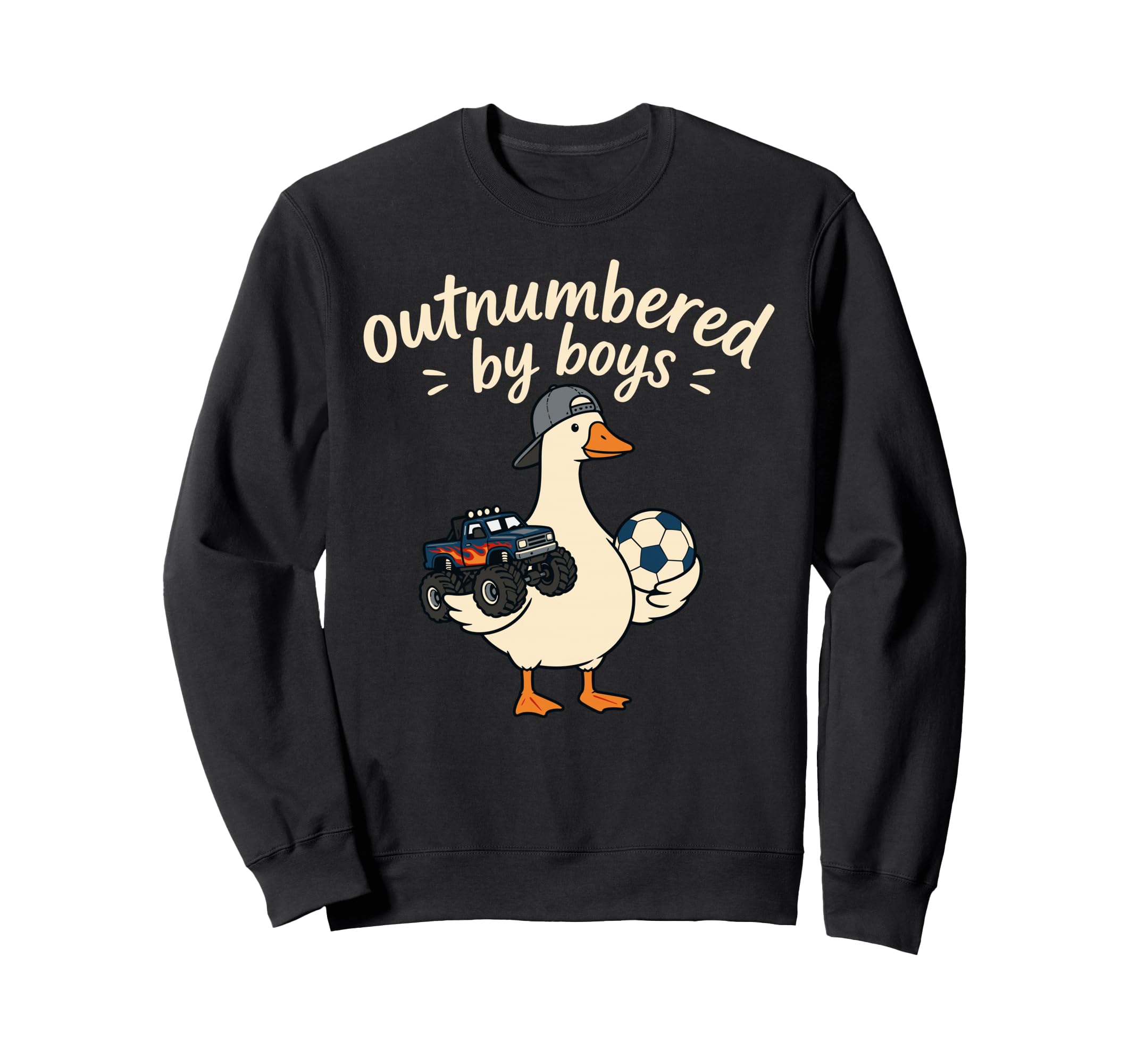 Funny Mom Silly Goose Outnumbered Sweatshirt - Custom Art Print Men Women - T-Shirt, Sweatshirt, Hoodie