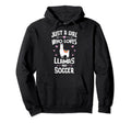 Just Who Loves Llamas And Soccer Gift Hoodie - Custom Art Print for Adults - T-Shirt, Sweatshirt, Hoodie