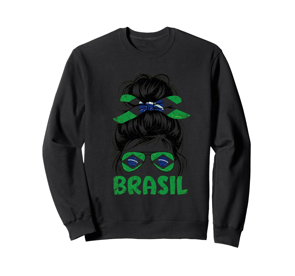 Brazil Gift Flag Brazilian Fan Sweatshirt - Fun Novelty Design Men Women - T-Shirt, Sweatshirt, Hoodie