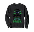 Brazil Gift Flag Brazilian Fan Sweatshirt - Fun Novelty Design Men Women - T-Shirt, Sweatshirt, Hoodie