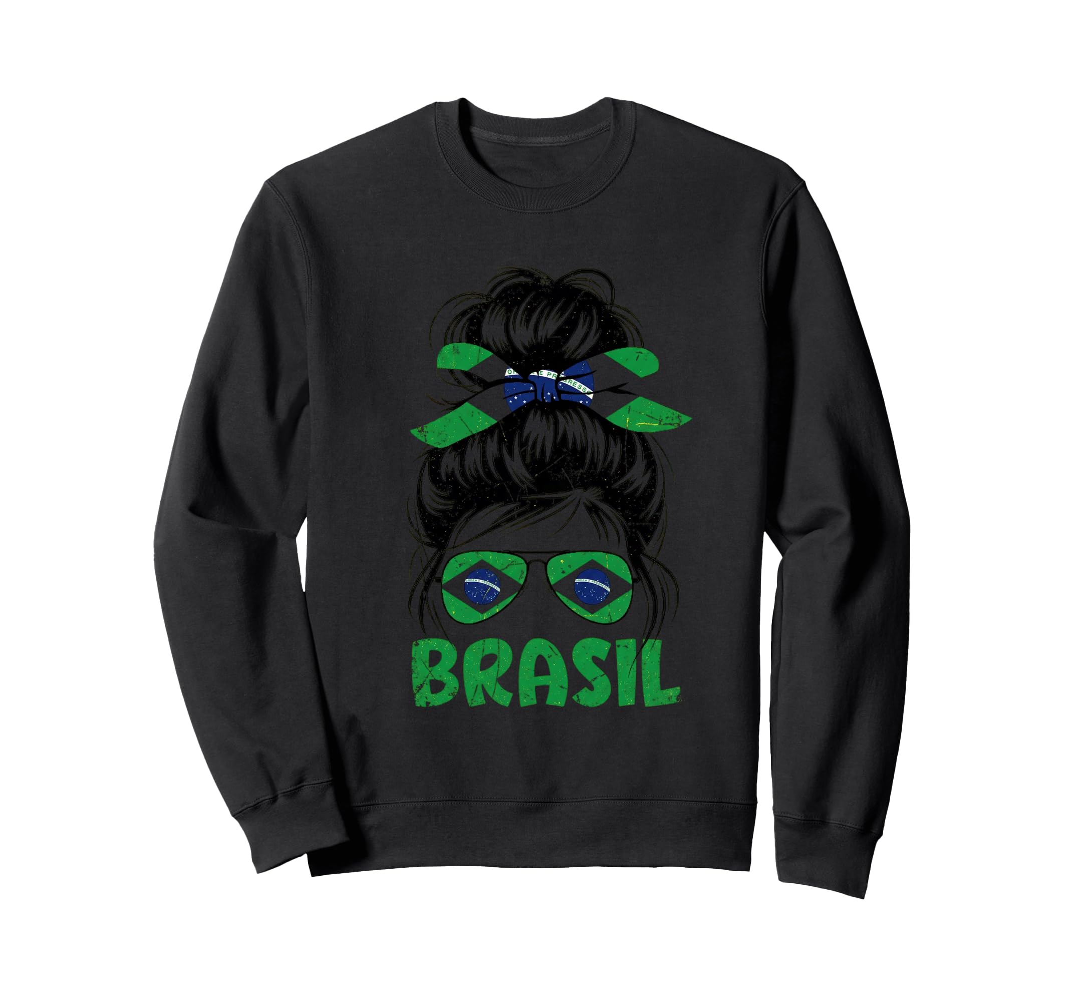 Brazil Gift Flag Brazilian Fan Sweatshirt - Fun Novelty Design Men Women - T-Shirt, Sweatshirt, Hoodie