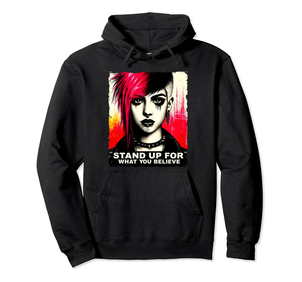 Punk Graffiti Grunge 90S Distressed Hoodie - Novelty Apparel for Adults - T-Shirt, Sweatshirt, Hoodie