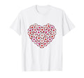 Heart Shaped Soccer Ball Pattern T-Shirt - Streetwear Style Men Women - T-Shirt, Sweatshirt, Hoodie