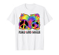 Peace Love Soccer Lover 60S 70S T-Shirt - Custom Art Print for Adults - T-Shirt, Sweatshirt, Hoodie