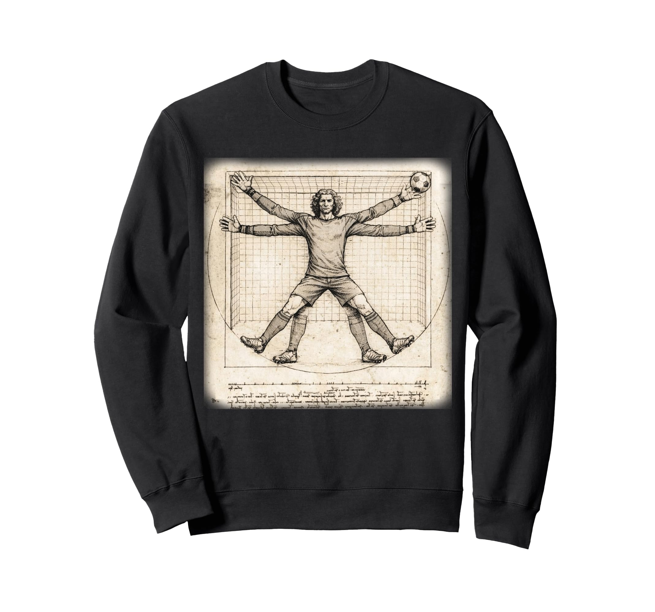Funny Artistic Vitruvian Art Soccer Sweatshirt - Graphic Print Unisex - T-Shirt, Sweatshirt, Hoodie