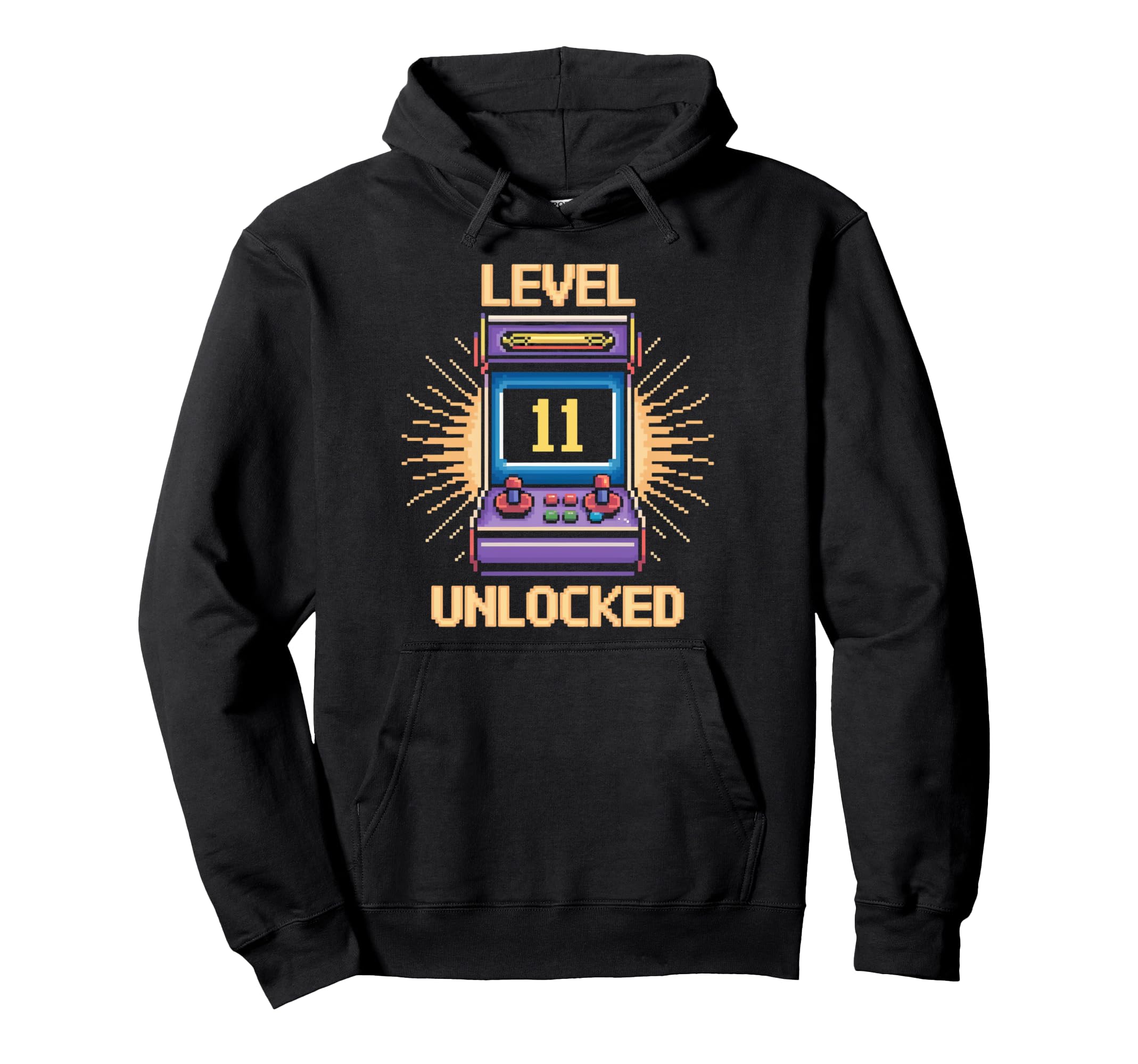 Level 11 Unlock Birthday Gamer 11 Year Old Hoodie - Unique Graphic Unisex - T-Shirt, Sweatshirt, Hoodie