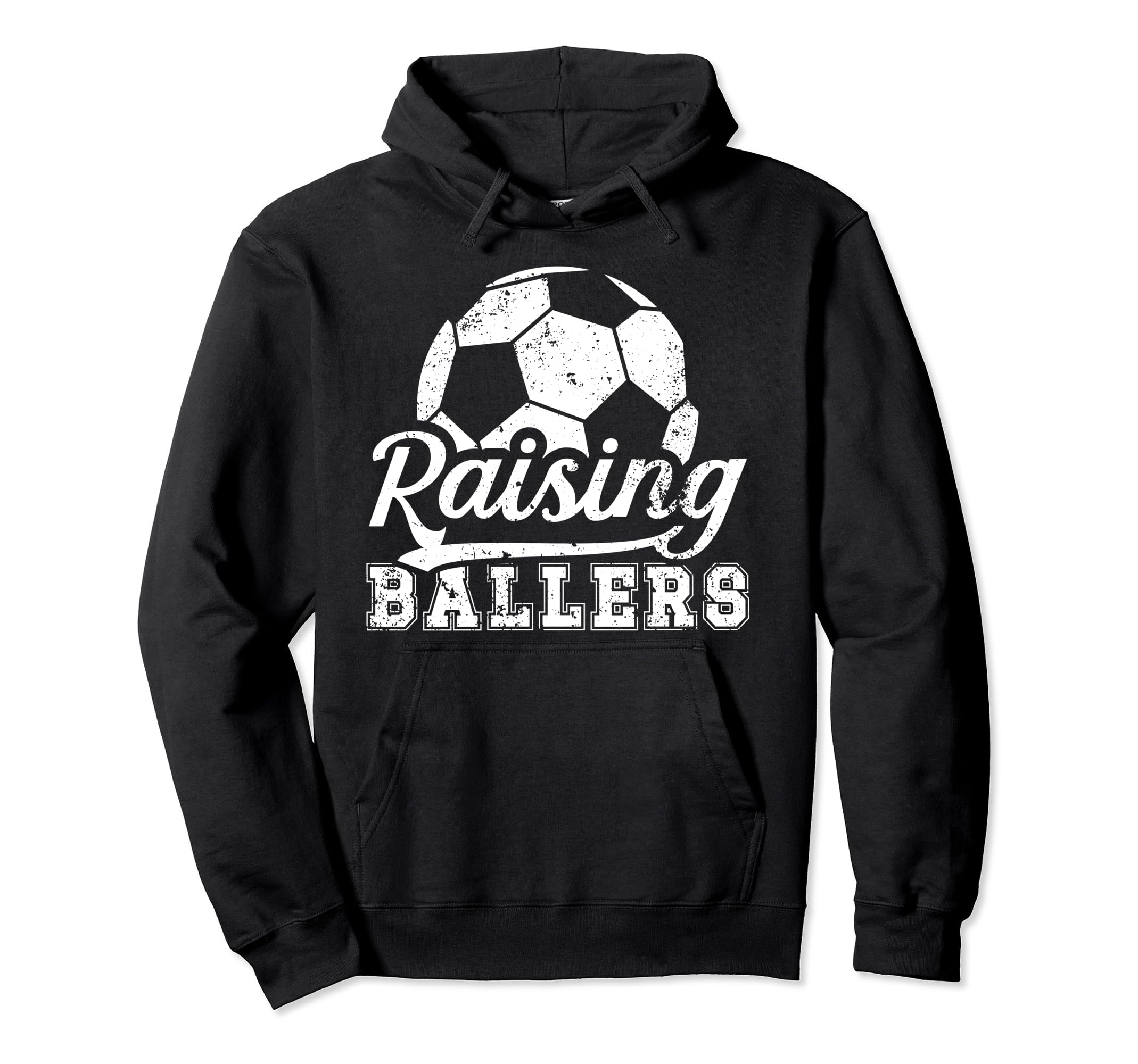 Raising Ballers Soccer Dad Soccer Player Hoodie - Graphic Print for Adults - T-Shirt, Sweatshirt, Hoodie