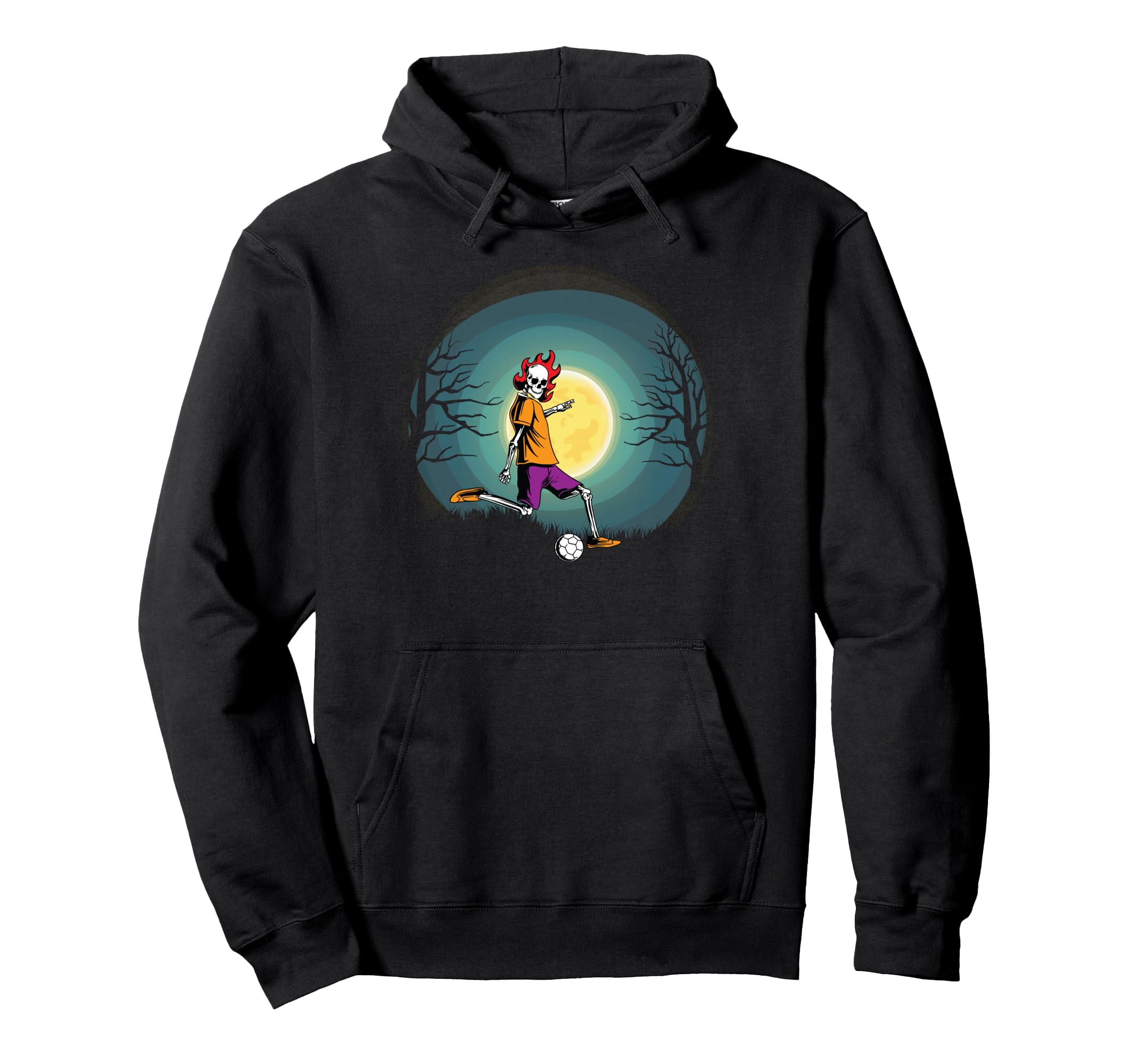Skeleton Soccer Coach Fan Halloween Hoodie - Minimalist Print for Adults - T-Shirt, Sweatshirt, Hoodie