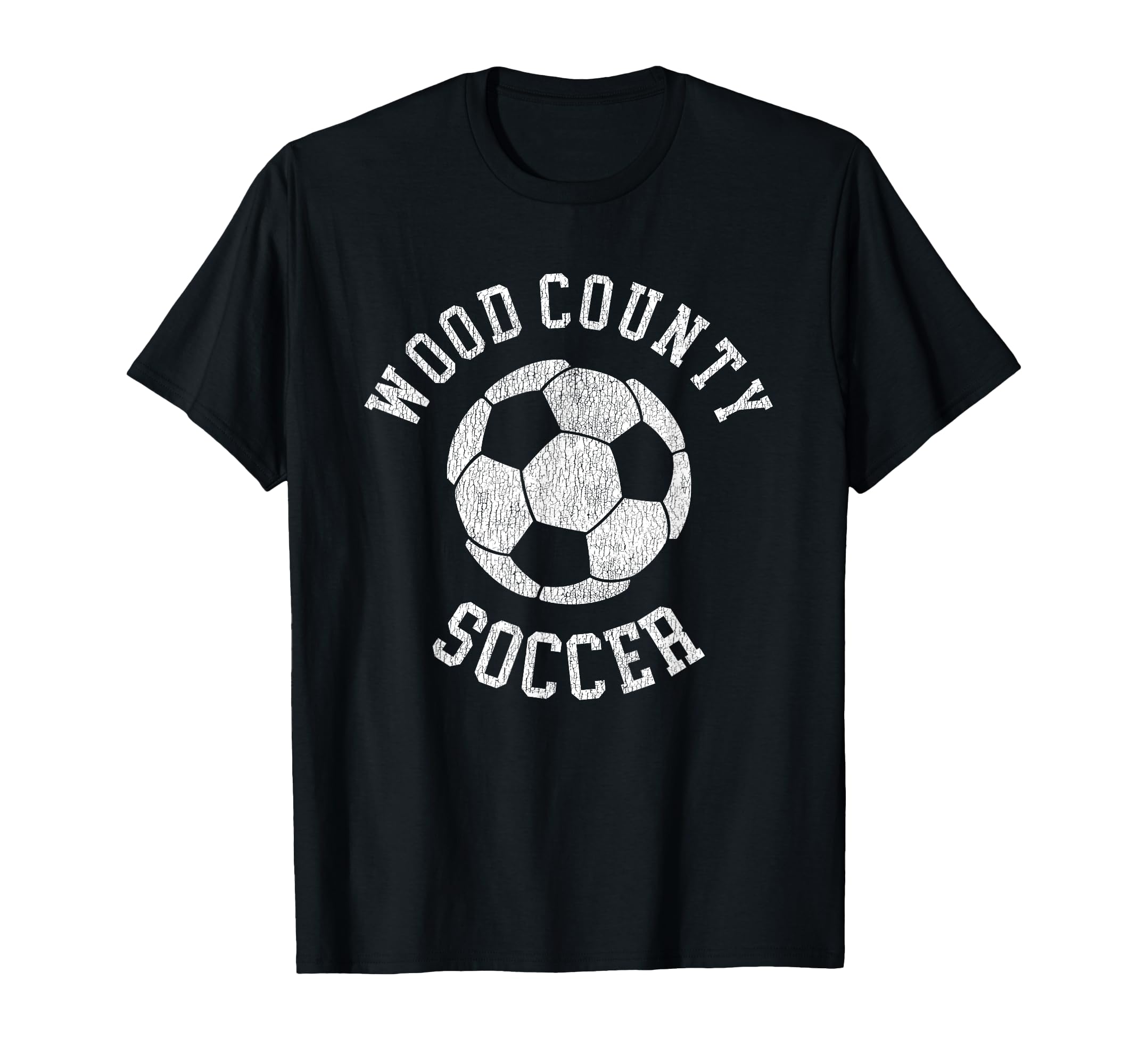 Wood County Soccer Distressed 90S T-Shirt - Graphic Print Unisex - T-Shirt, Sweatshirt, Hoodie