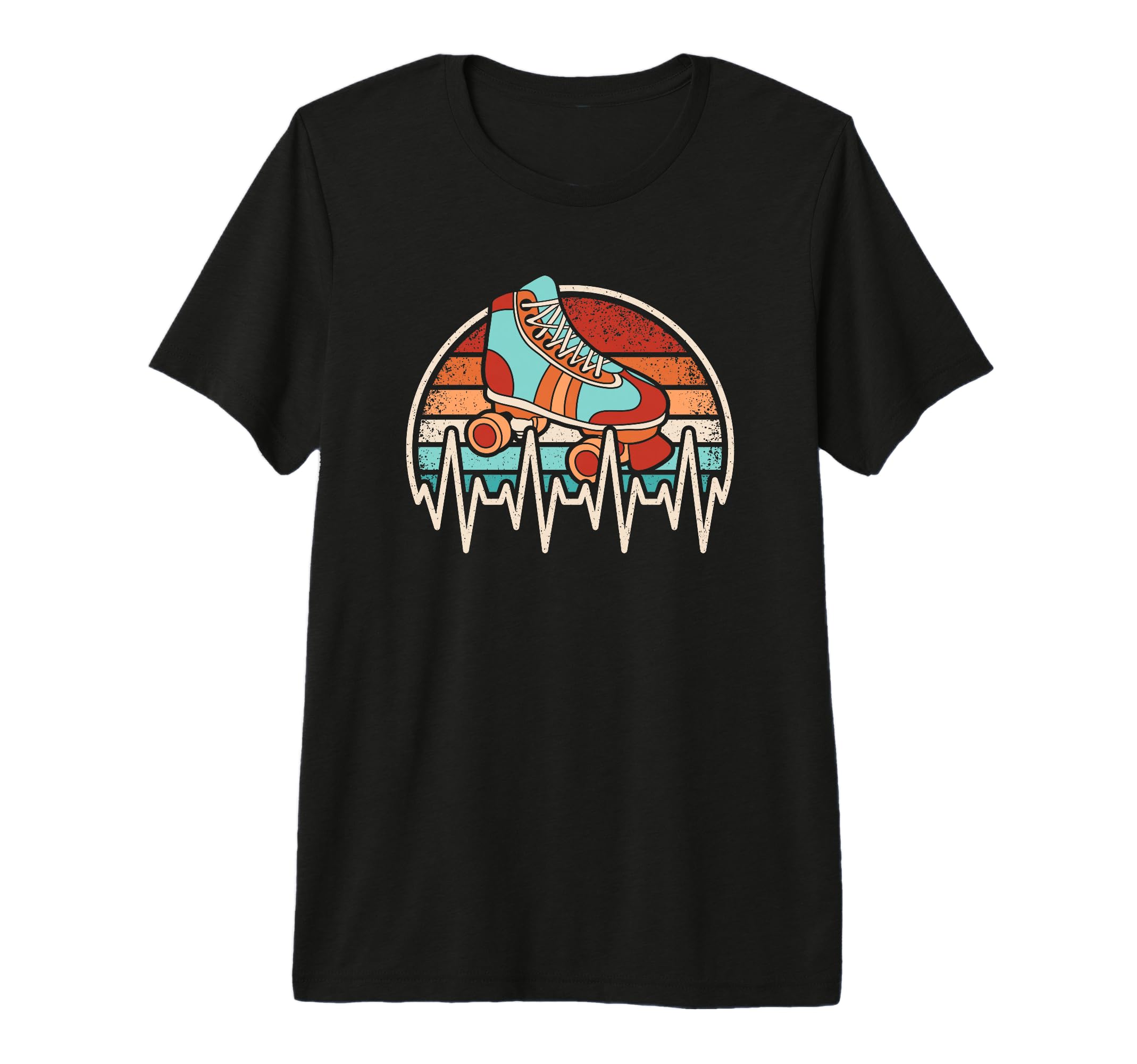 Roller Skate Heartbeat Roller Skating T-Shirt - Trendy Graphic Unisex - T-Shirt, Sweatshirt, Hoodie