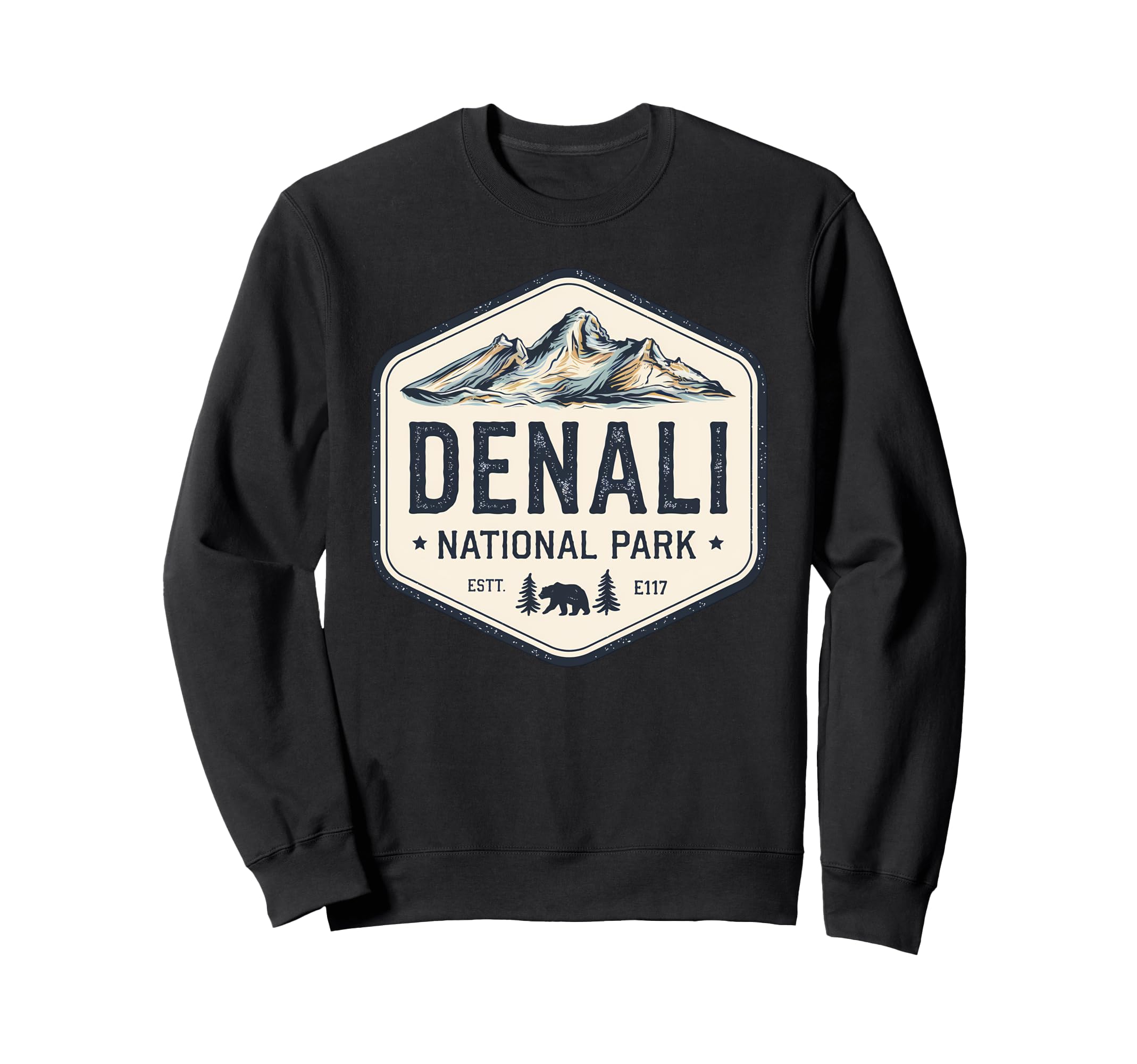 Denali Est 1917 Alaska National Sweatshirt - Minimalist Print for Adults - T-Shirt, Sweatshirt, Hoodie