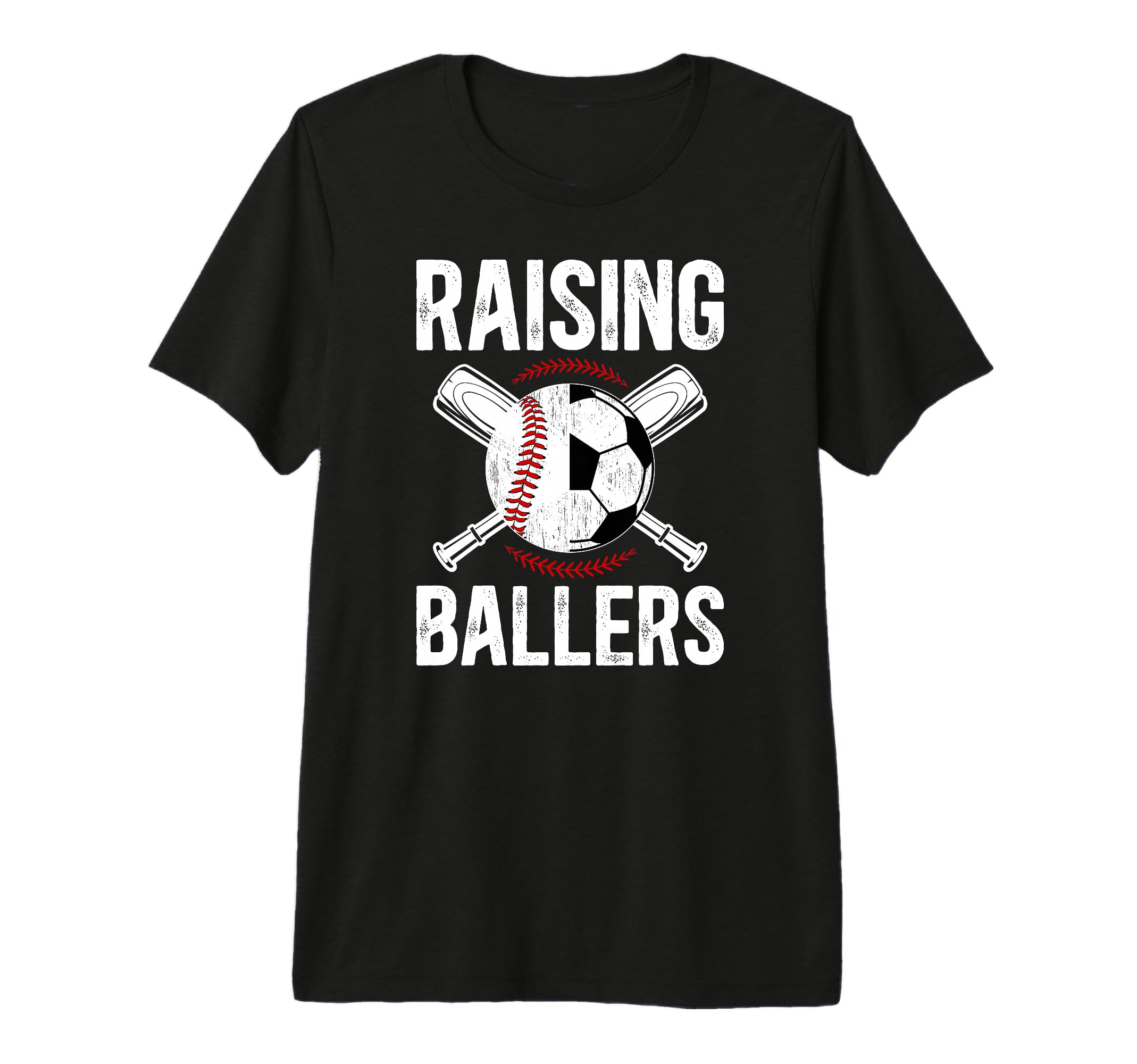 Mens Raising Ballers Soccer Baseball Dad T-Shirt - Custom Art Print Unisex - T-Shirt, Sweatshirt, Hoodie