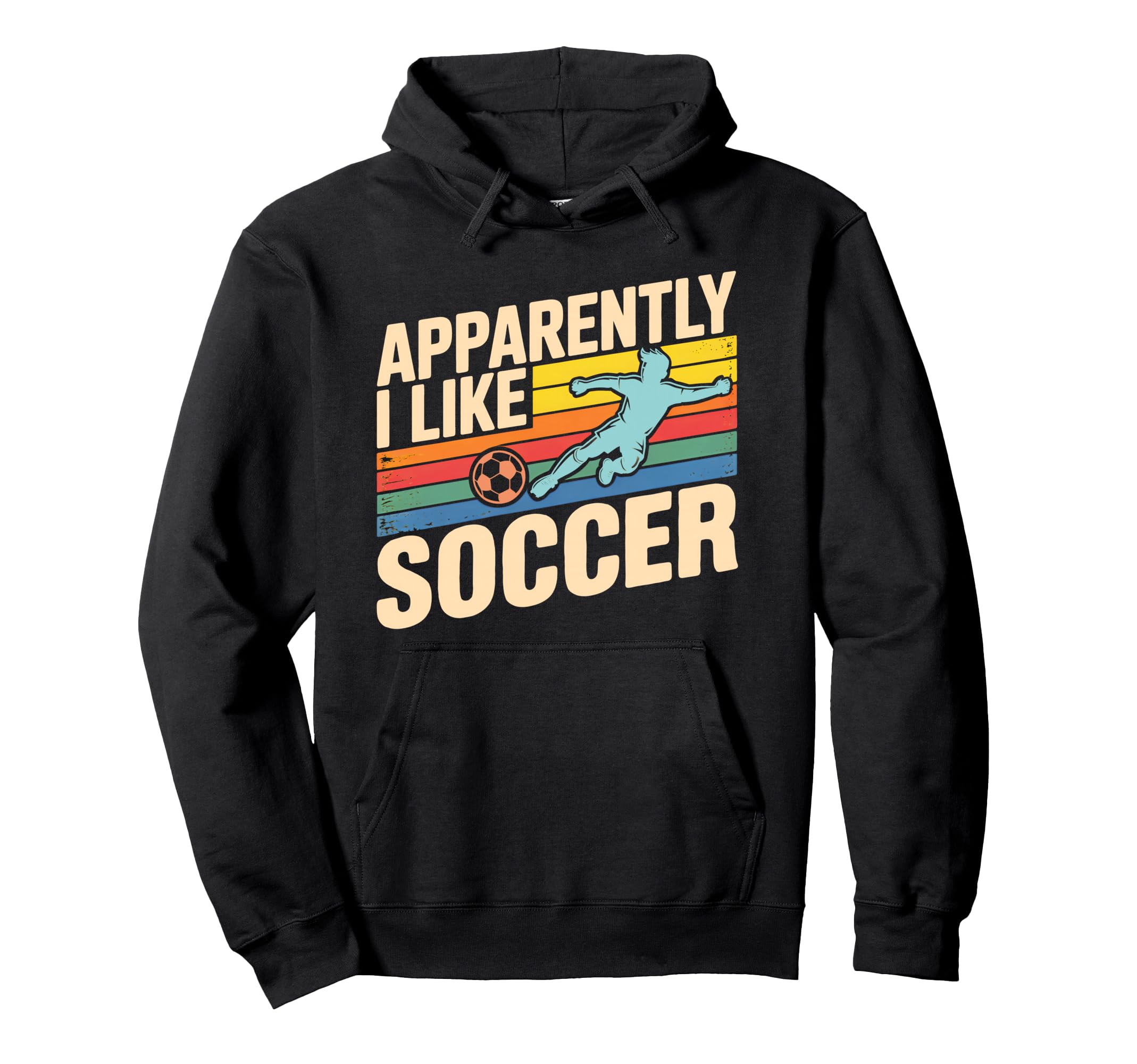 Apparently I Like Soccer Season Funny Hoodie - Minimalist Print Men Women - T-Shirt, Sweatshirt, Hoodie
