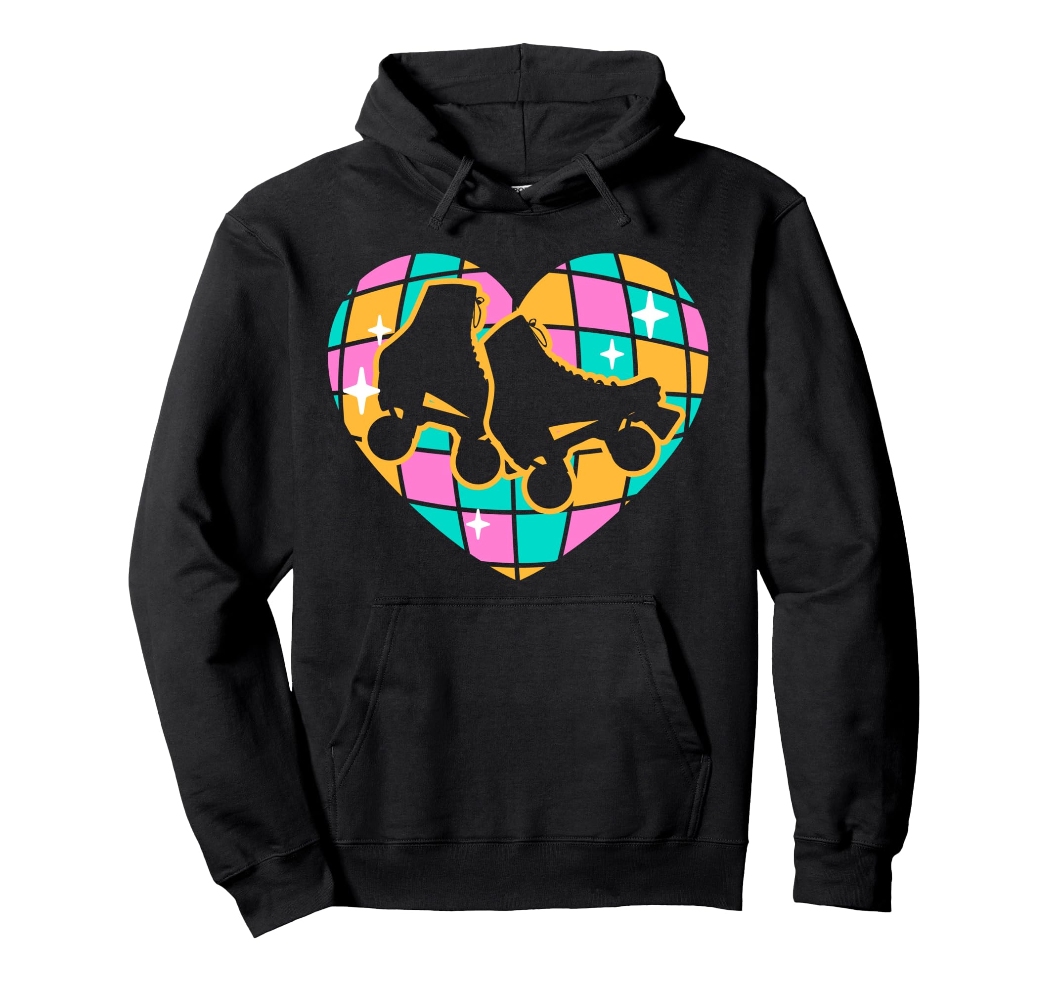 Roller Skating Skate 1970S Disco Ball Hoodie - Minimalist Print for Adults - T-Shirt, Sweatshirt, Hoodie
