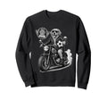 Golden Retriever Motorbike Love Sweatshirt - Custom Art Print Unisex - T-Shirt, Sweatshirt, Hoodie