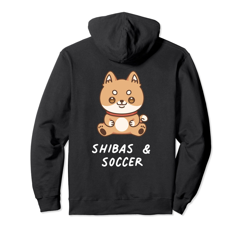 Shibas Soccer Funny Kawaii Sports Hoodie - Custom Art Print for Adults - T-Shirt, Sweatshirt, Hoodie