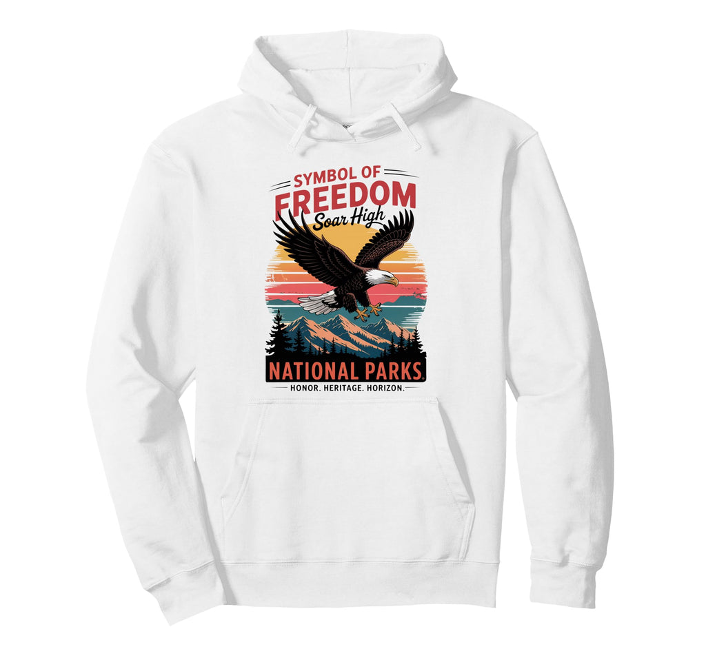 Patriotic American Usa Eagle National Hoodie - Minimalist Print Men Women - T-Shirt, Sweatshirt, Hoodie