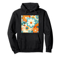 70S Wallpaper Flowers Floral Pattern Hoodie - Novelty Apparel Unisex - T-Shirt, Sweatshirt, Hoodie