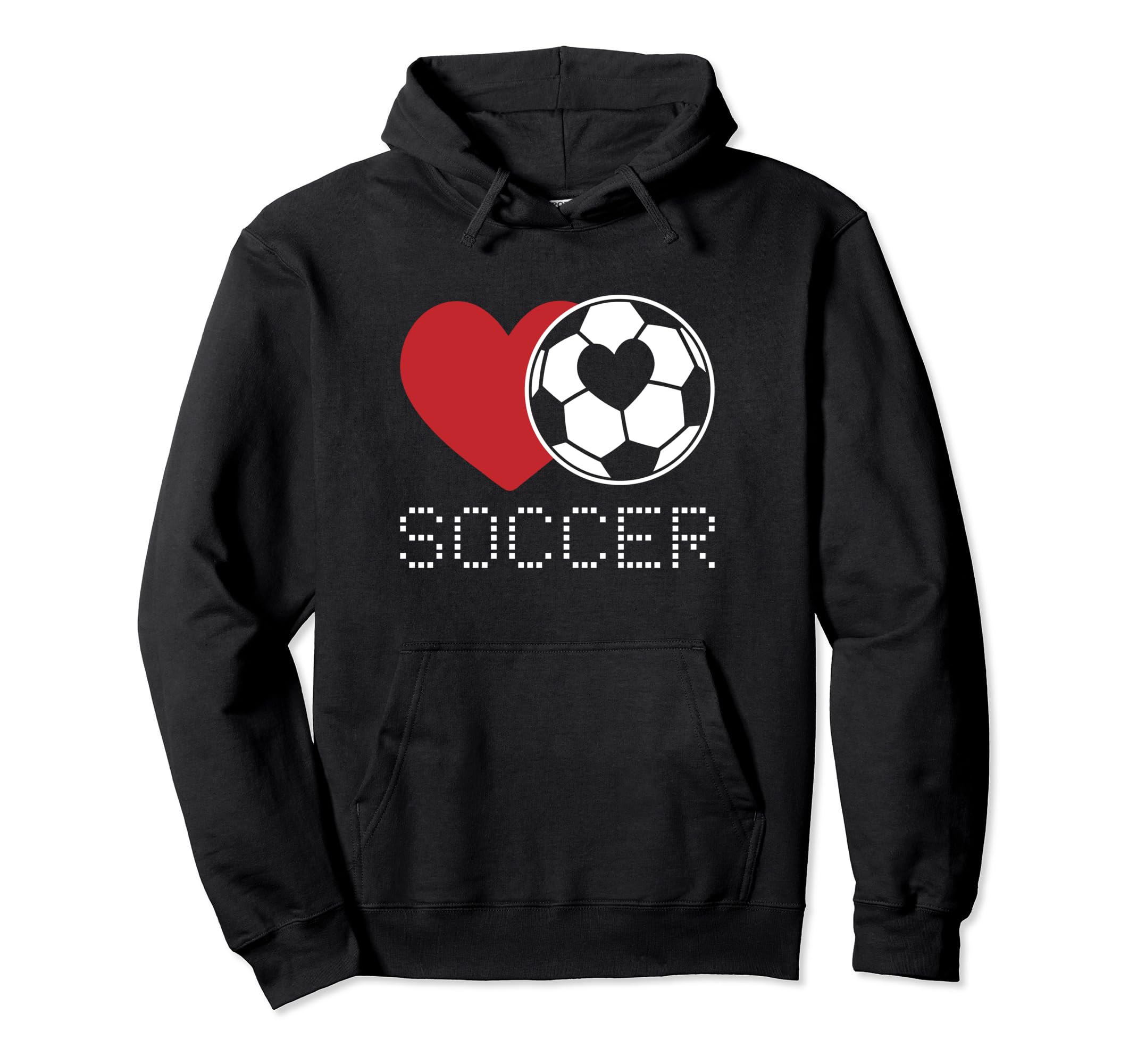 Love Heart Soccer Hoodie - Minimalist Print Men Women - T-Shirt, Sweatshirt, Hoodie