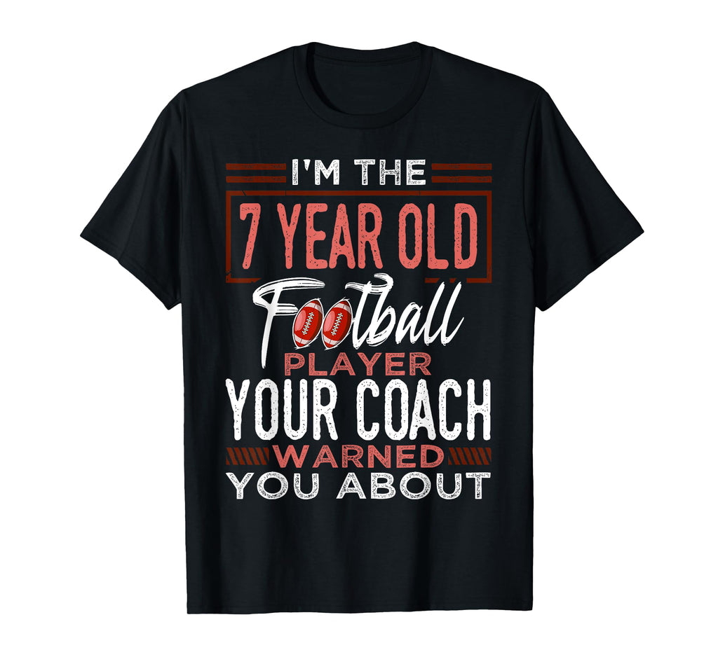 Football 7Th Birthday Party Player T-Shirt - Trendy Graphic Unisex - T-Shirt, Sweatshirt, Hoodie
