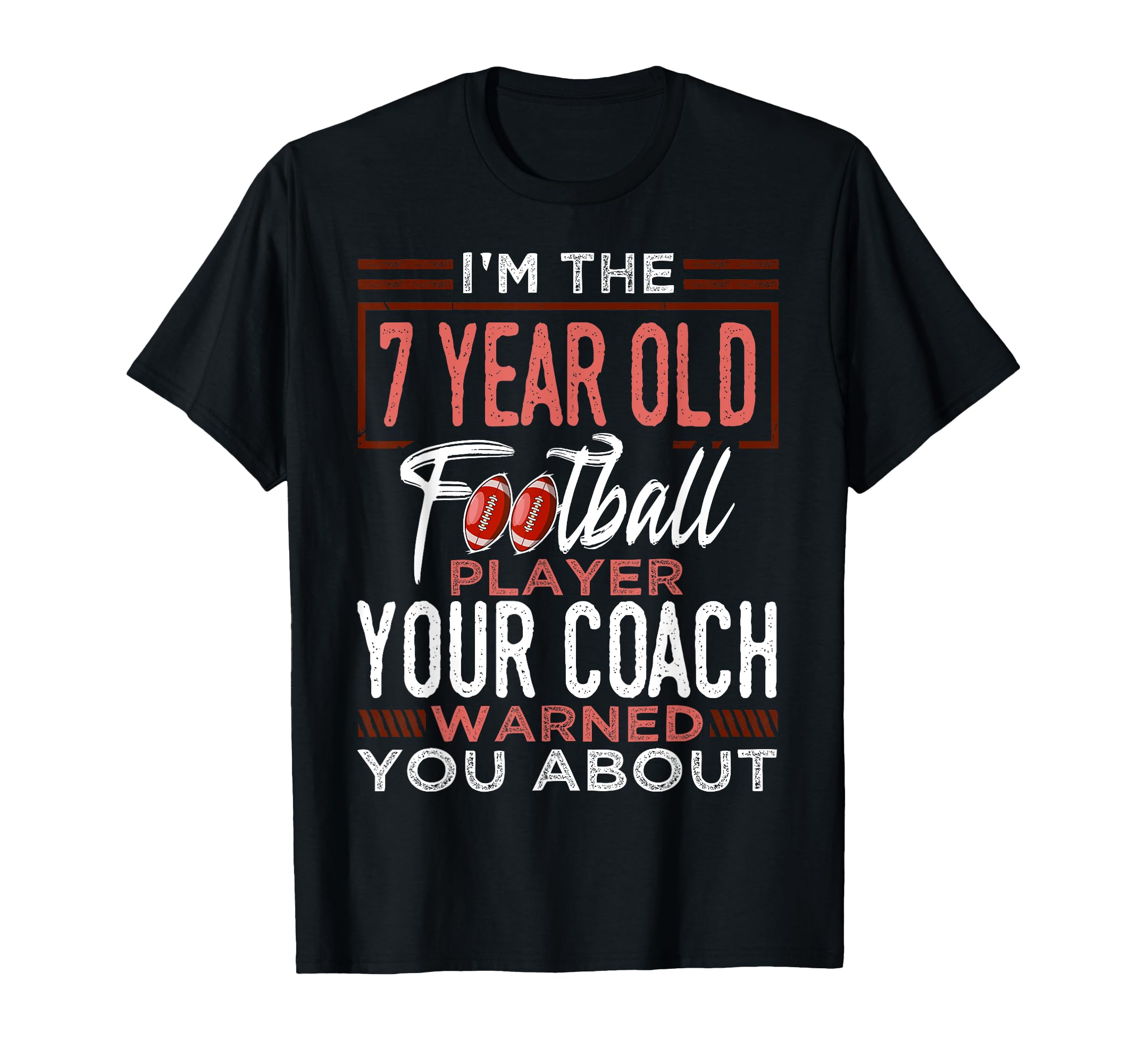 Football 7Th Birthday Party Player T-Shirt - Trendy Graphic Unisex - T-Shirt, Sweatshirt, Hoodie
