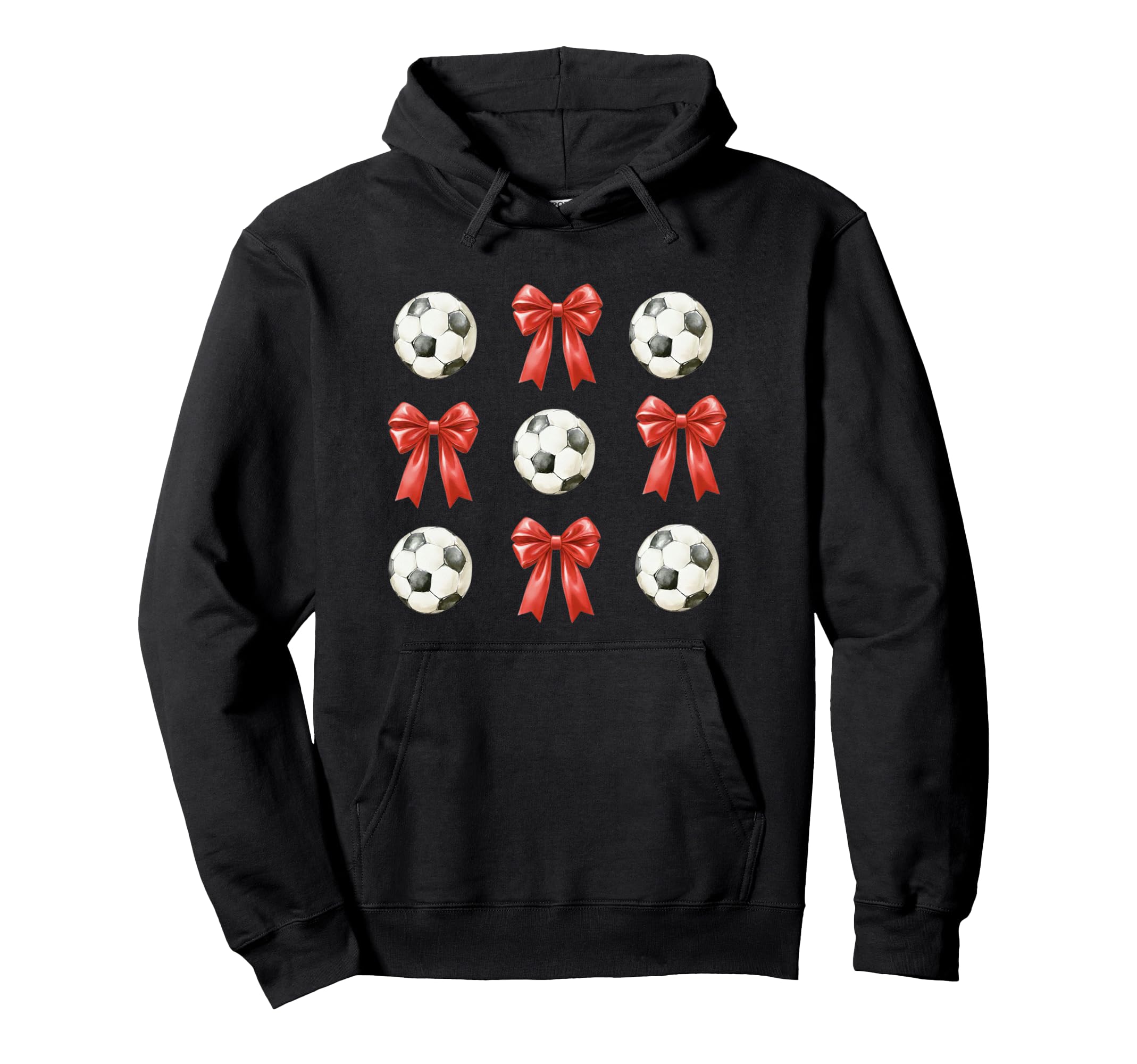 Soccer Mom Red Coquette Bow Hoodie - Aesthetic Graphic Men Women - T-Shirt, Sweatshirt, Hoodie