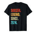Soccer Legend Since 2014 Birthday T-Shirt - Aesthetic Graphic Unisex - T-Shirt, Sweatshirt, Hoodie