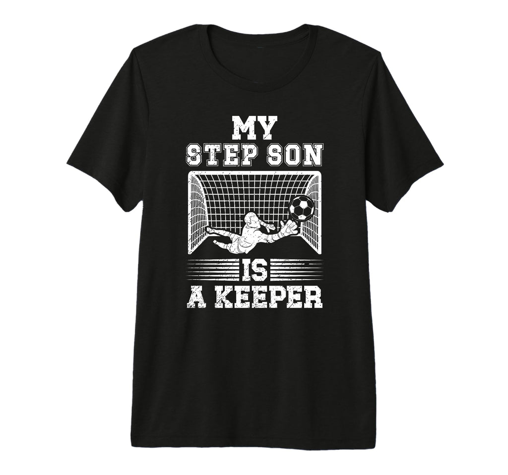 Mens Soccer Keeper Step Dad Soccer T-Shirt - Graphic Print for Adults - T-Shirt, Sweatshirt, Hoodie