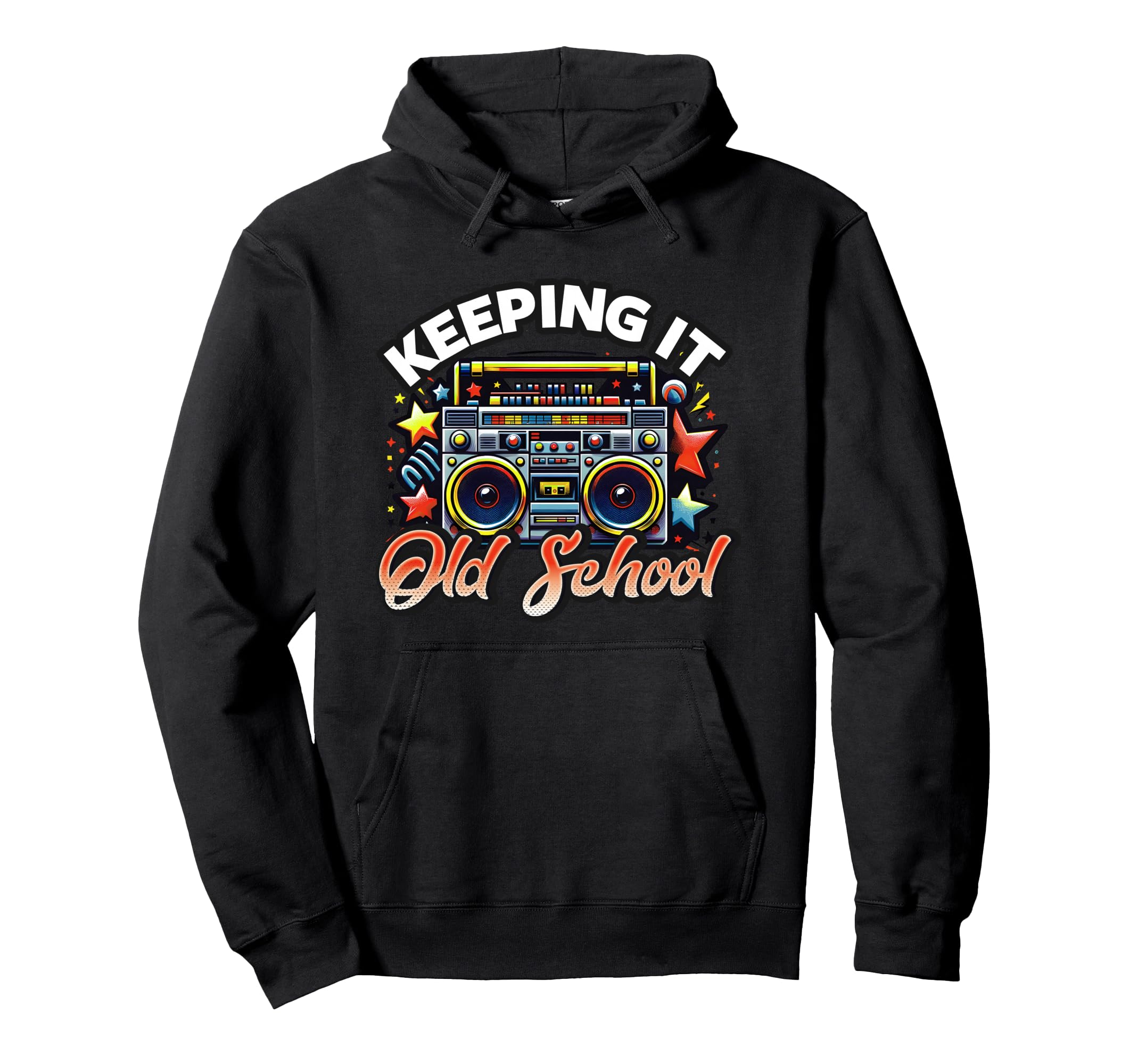 80S And 90S Hip Hop And Rock Boombox Hoodie - Trendy Graphic Men Women - T-Shirt, Sweatshirt, Hoodie