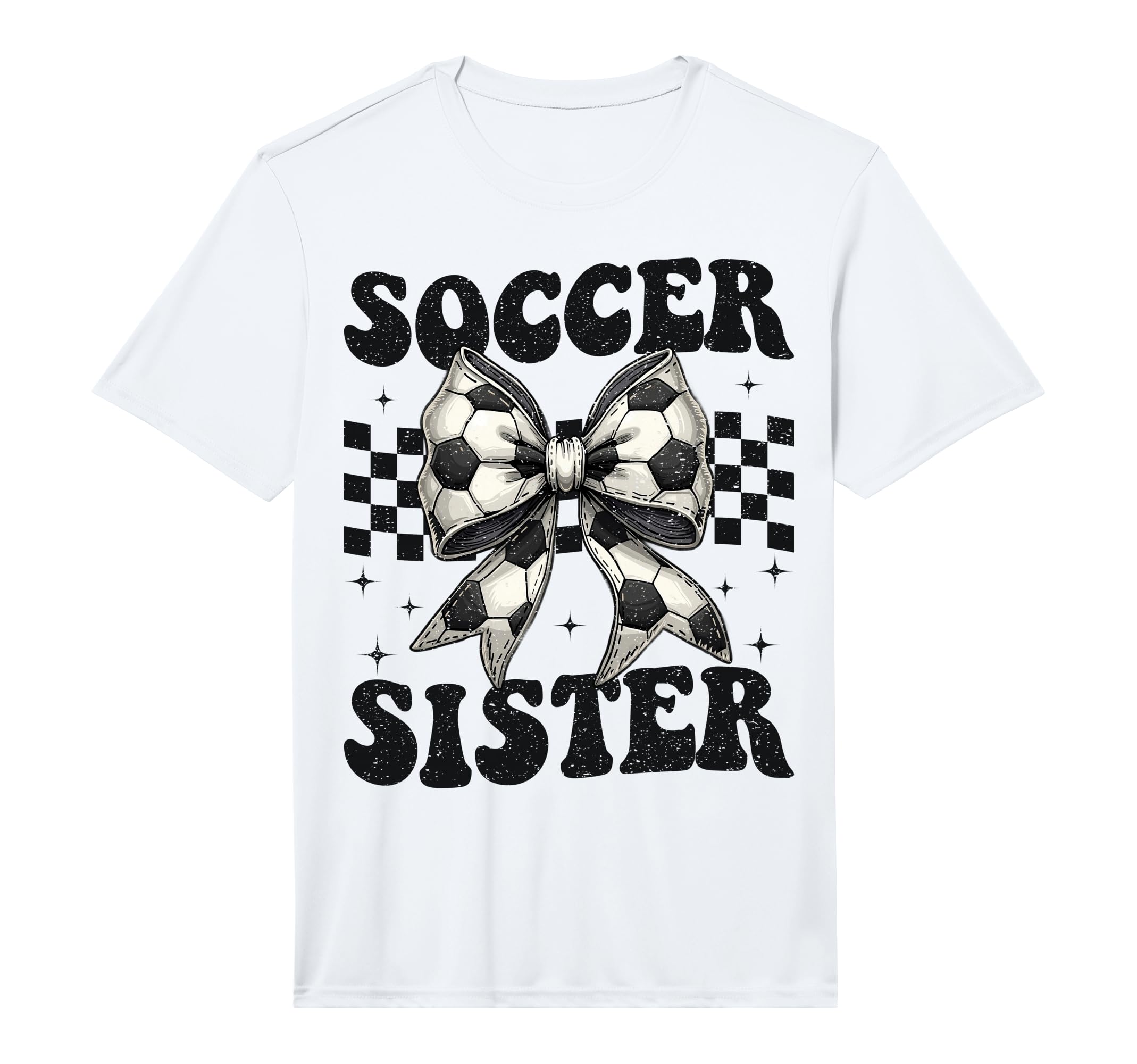 Soccer Sister Funny Coquette Bow Soccer T-Shirt - Custom Art Print Unisex - T-Shirt, Sweatshirt, Hoodie