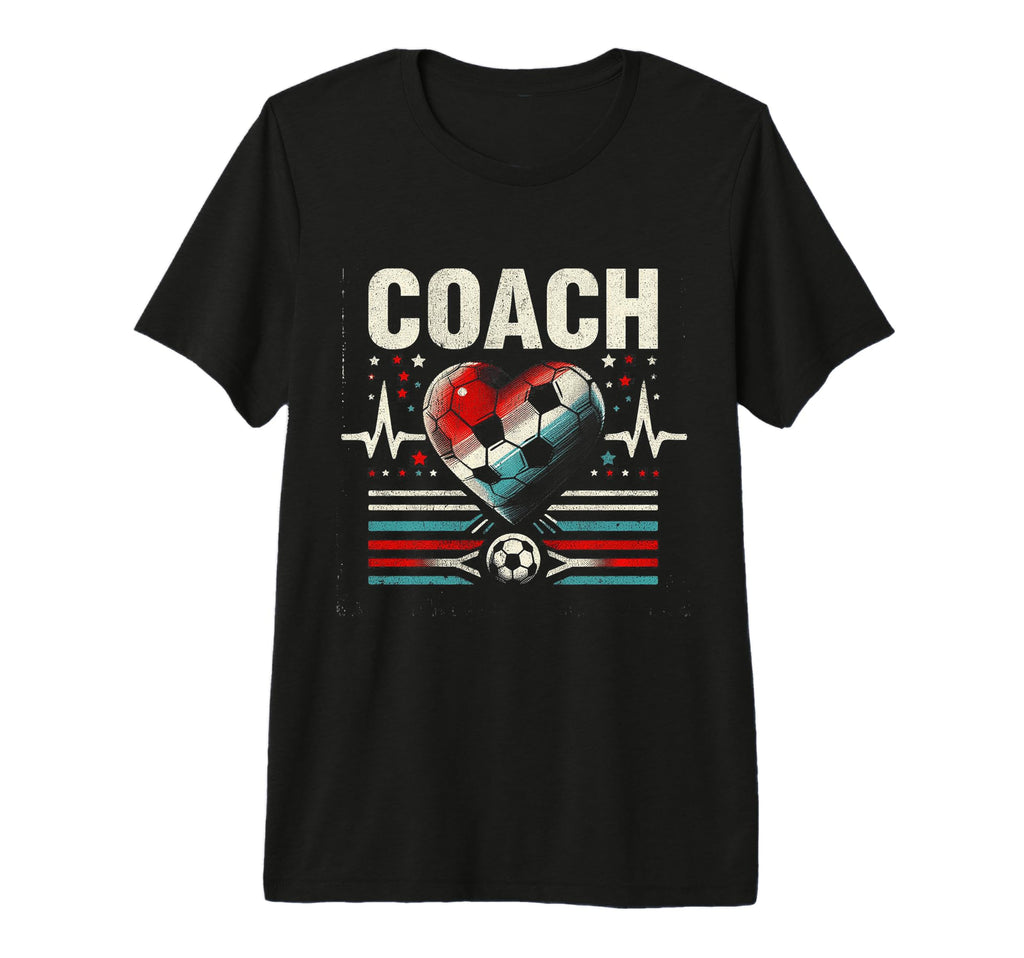 Soccer Coach Training Heart Beat T-Shirt - Casual Everyday Wear for Adults - T-Shirt, Sweatshirt, Hoodie