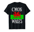 Wales Cymru Flag Love Soccer Football T-Shirt - Unique Graphic Men Women - T-Shirt, Sweatshirt, Hoodie