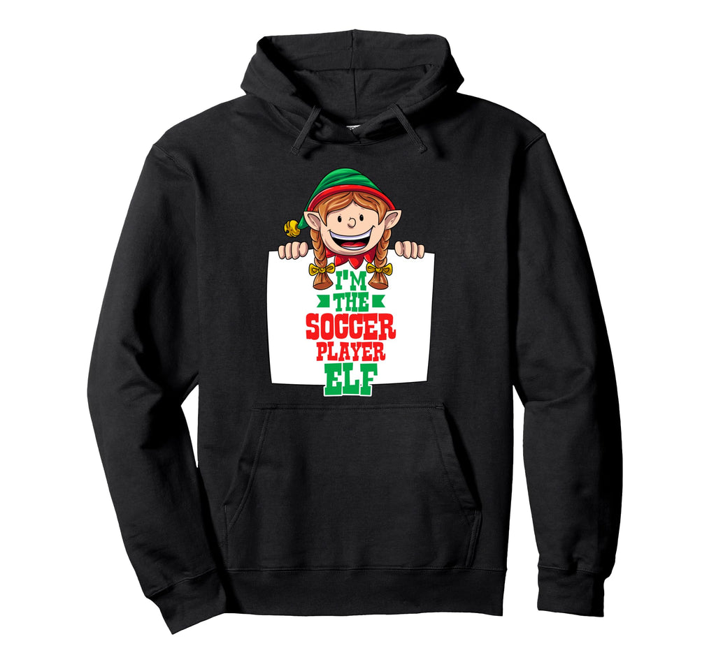 Im Soccer Player Elf Female Elf Family Hoodie - Unique Graphic Men Women - T-Shirt, Sweatshirt, Hoodie