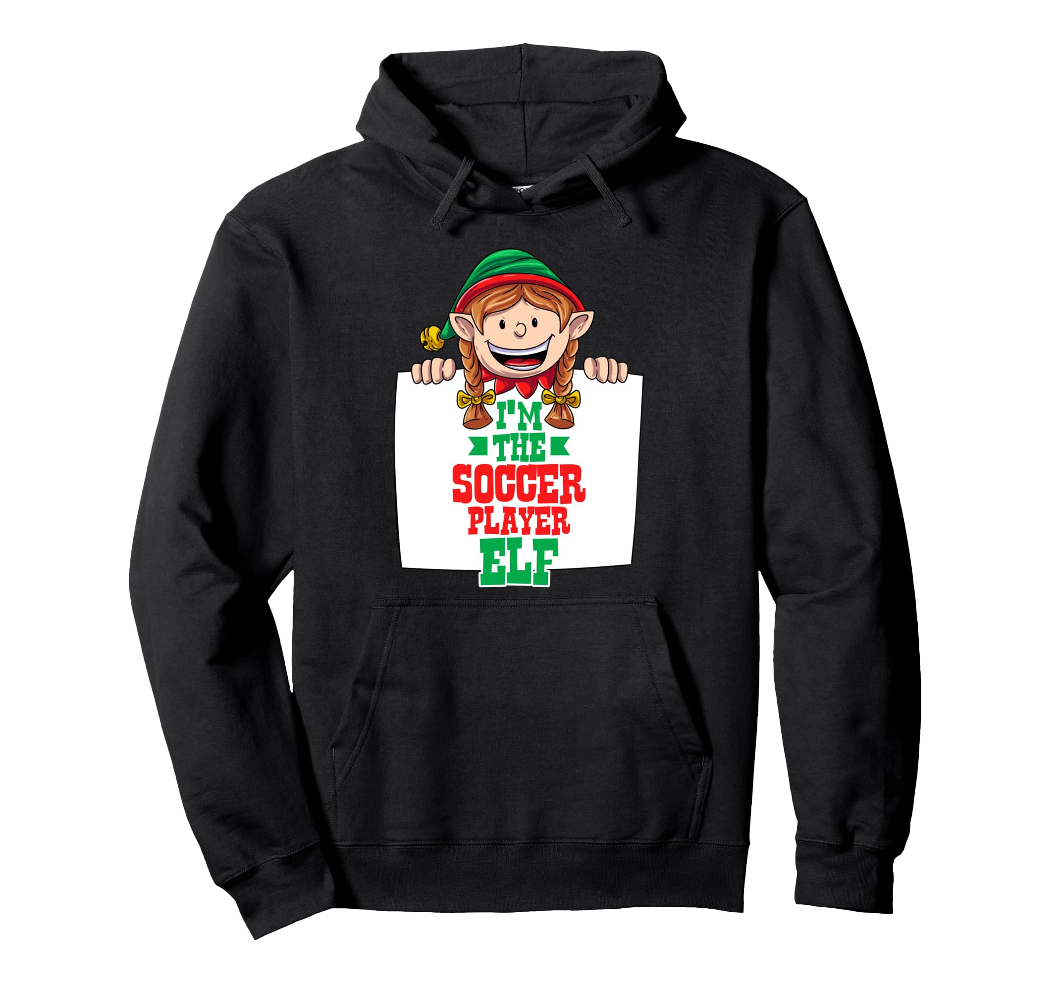Im Soccer Player Elf Female Elf Family Hoodie - Unique Graphic Men Women - T-Shirt, Sweatshirt, Hoodie