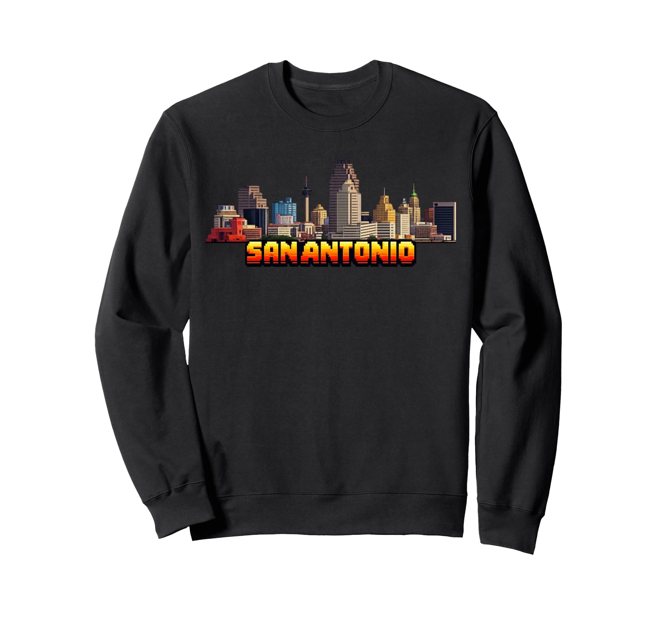 San Antonio 8 Bit Video Arcade Gamer Sweatshirt - Graphic Print Unisex - T-Shirt, Sweatshirt, Hoodie