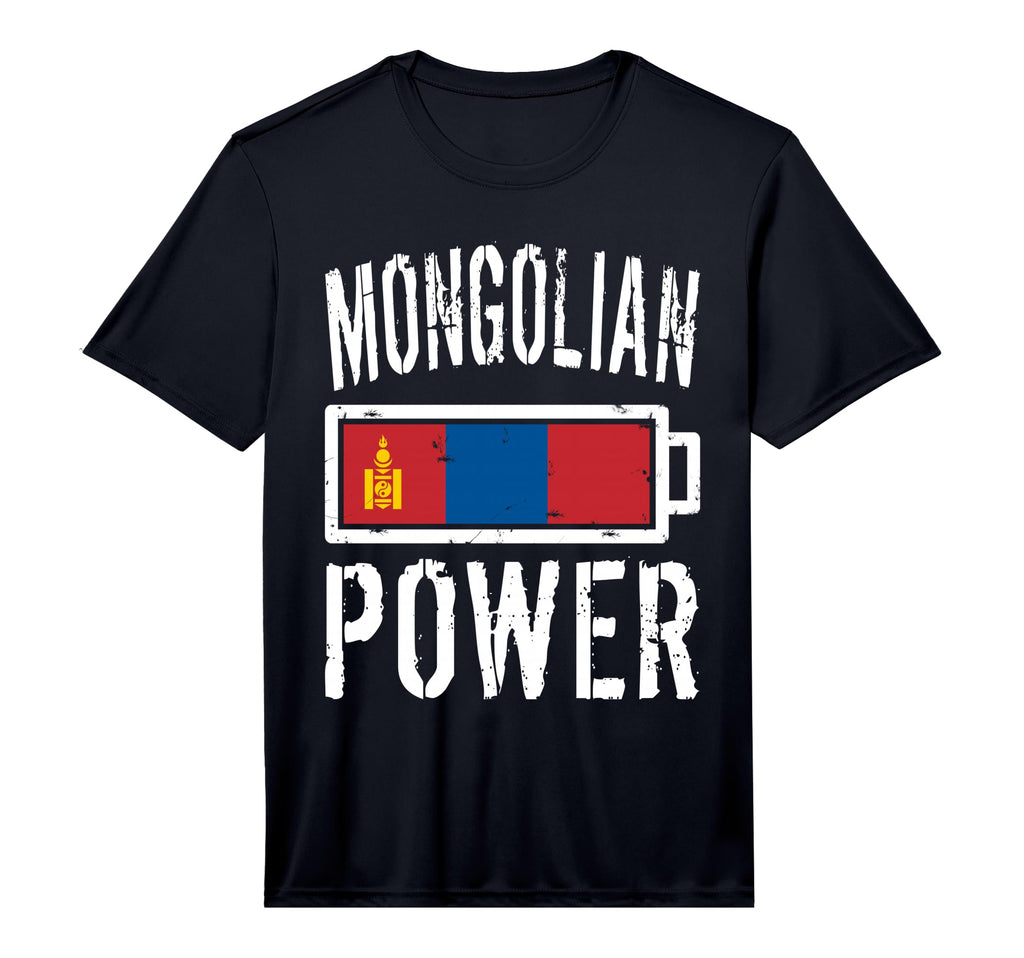 Mongolia Flag Mongolian Power Battery Proud T-Shirt - Graphic Print Unisex - T-Shirt, Sweatshirt, Hoodie