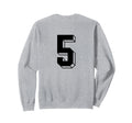 Number 5 Backside 80S 90S Team Jersey Sweatshirt - Graphic Print Unisex - T-Shirt, Sweatshirt, Hoodie