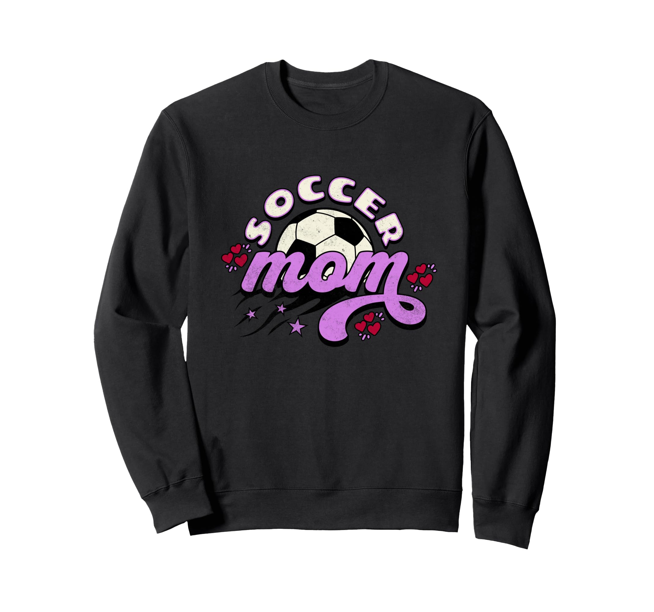 Soccer Mom Love Heart And Stars Sweatshirt - Graphic Print for Adults - T-Shirt, Sweatshirt, Hoodie