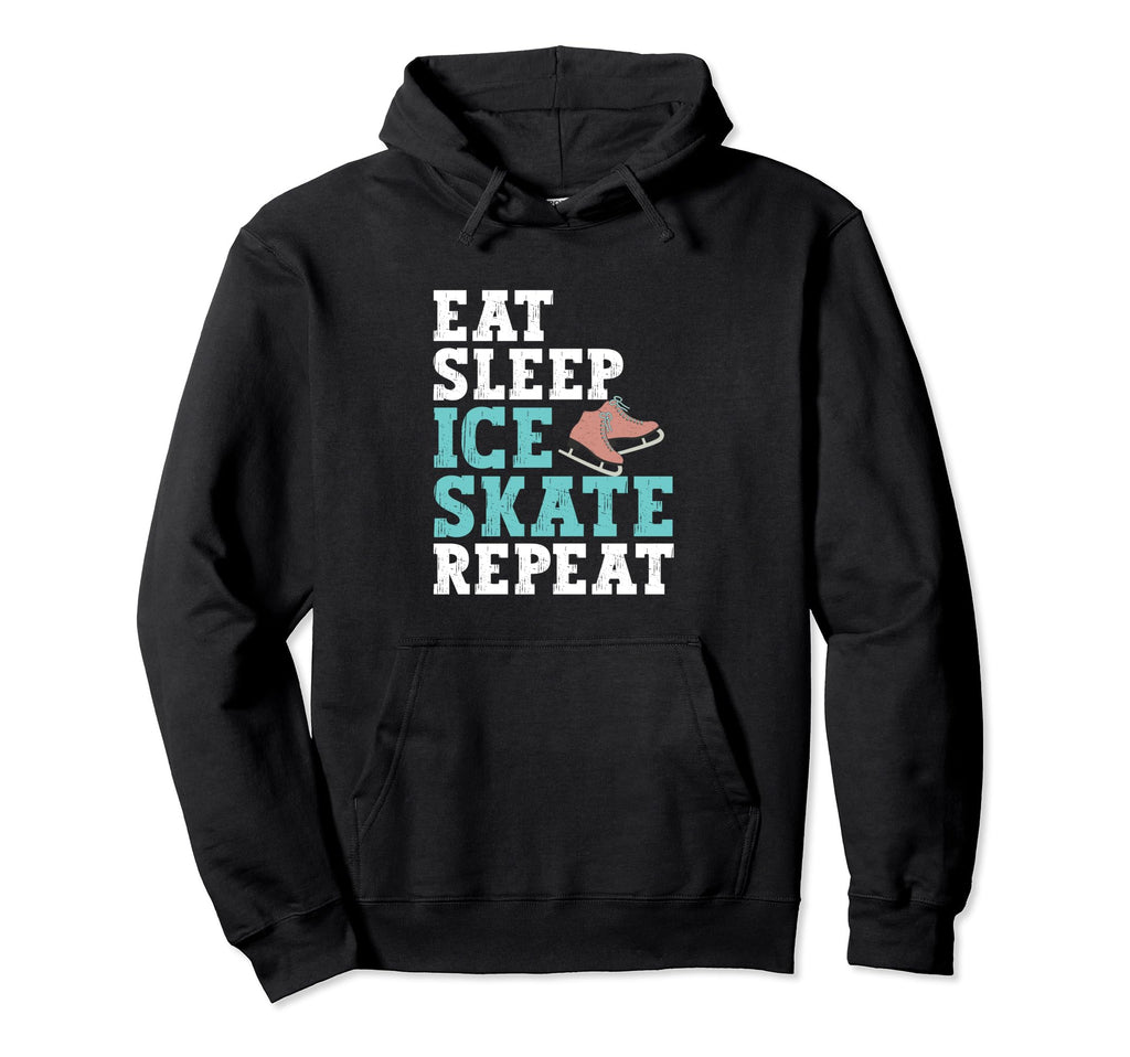 Eat Sleep Skate Repeat Figure Ice Hoodie - Aesthetic Graphic Men Women - T-Shirt, Sweatshirt, Hoodie